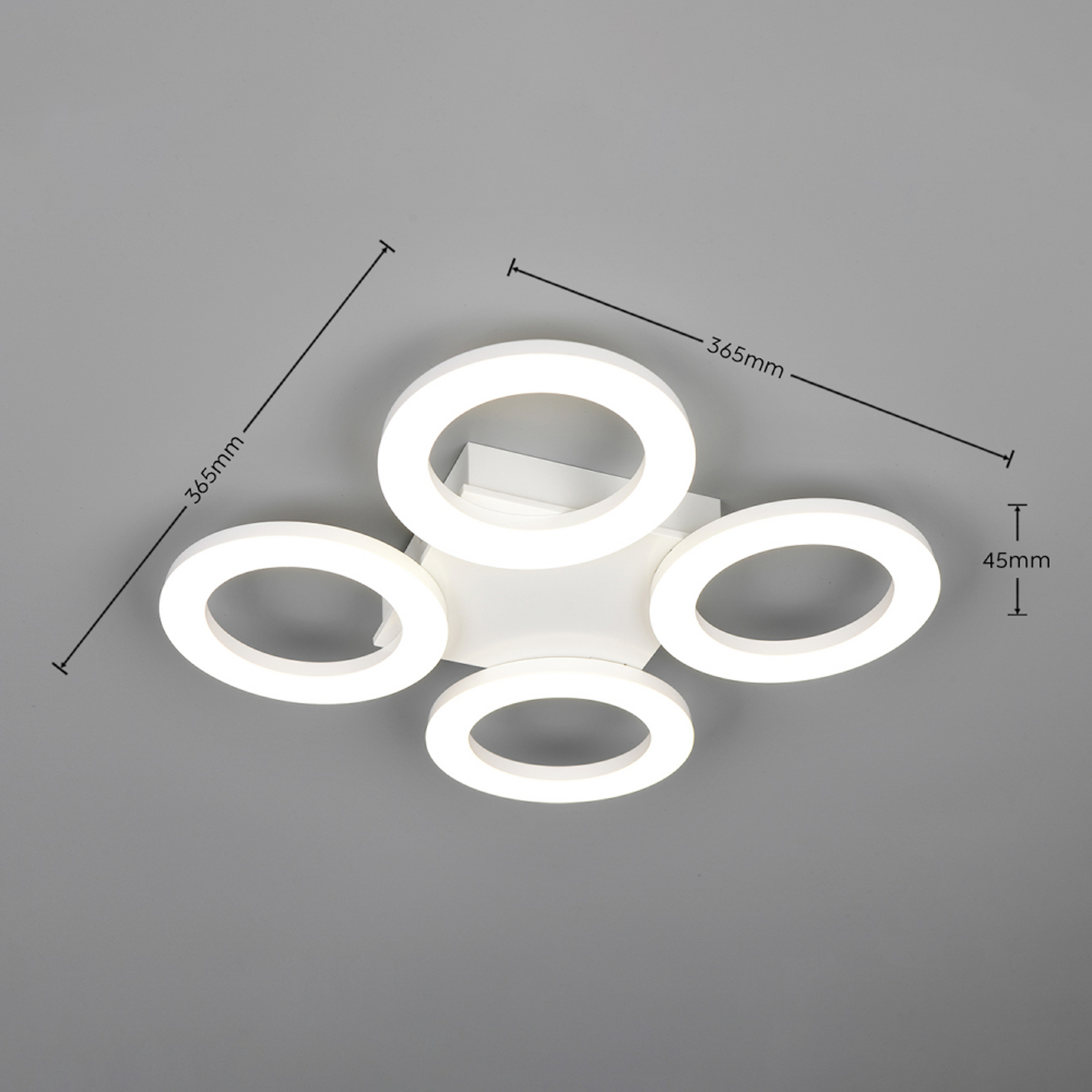 Plafoniera LED Cemi, rotonda, bianca, in plastica, 4.000 K Plafoniera LED Cemi, rotonda, bianca, in plastica, 4.000 K