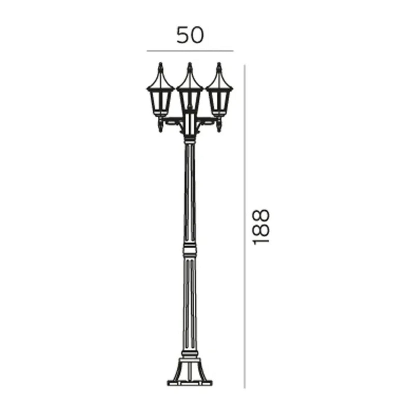 Rimini/Milano 3 Udendørs Parklampe m/Markfæste Hvid Norlys - Terrasse - Aluminium