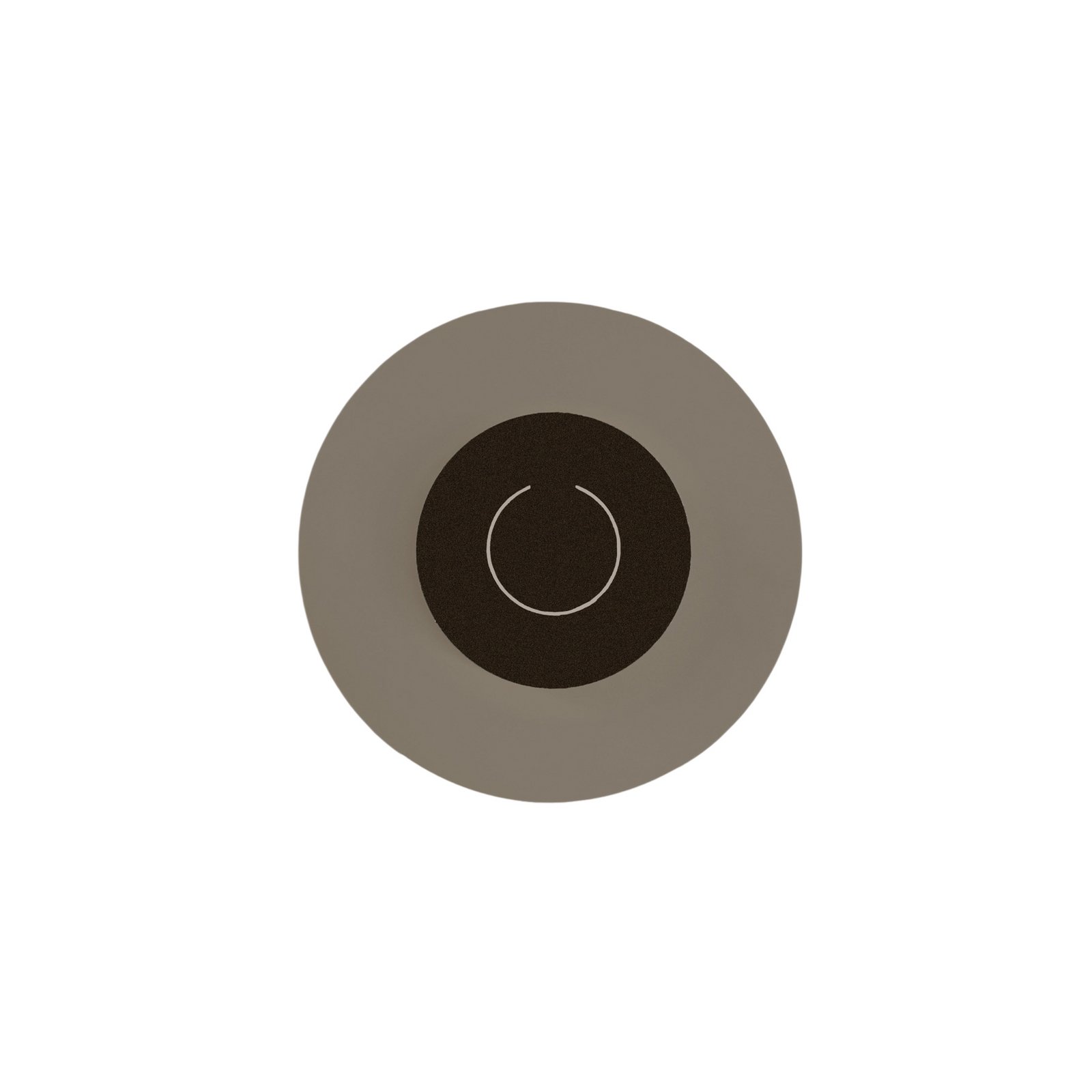 Knikerboker LED wall lamp DoppioZero, cream/brown, Ø 30 cm