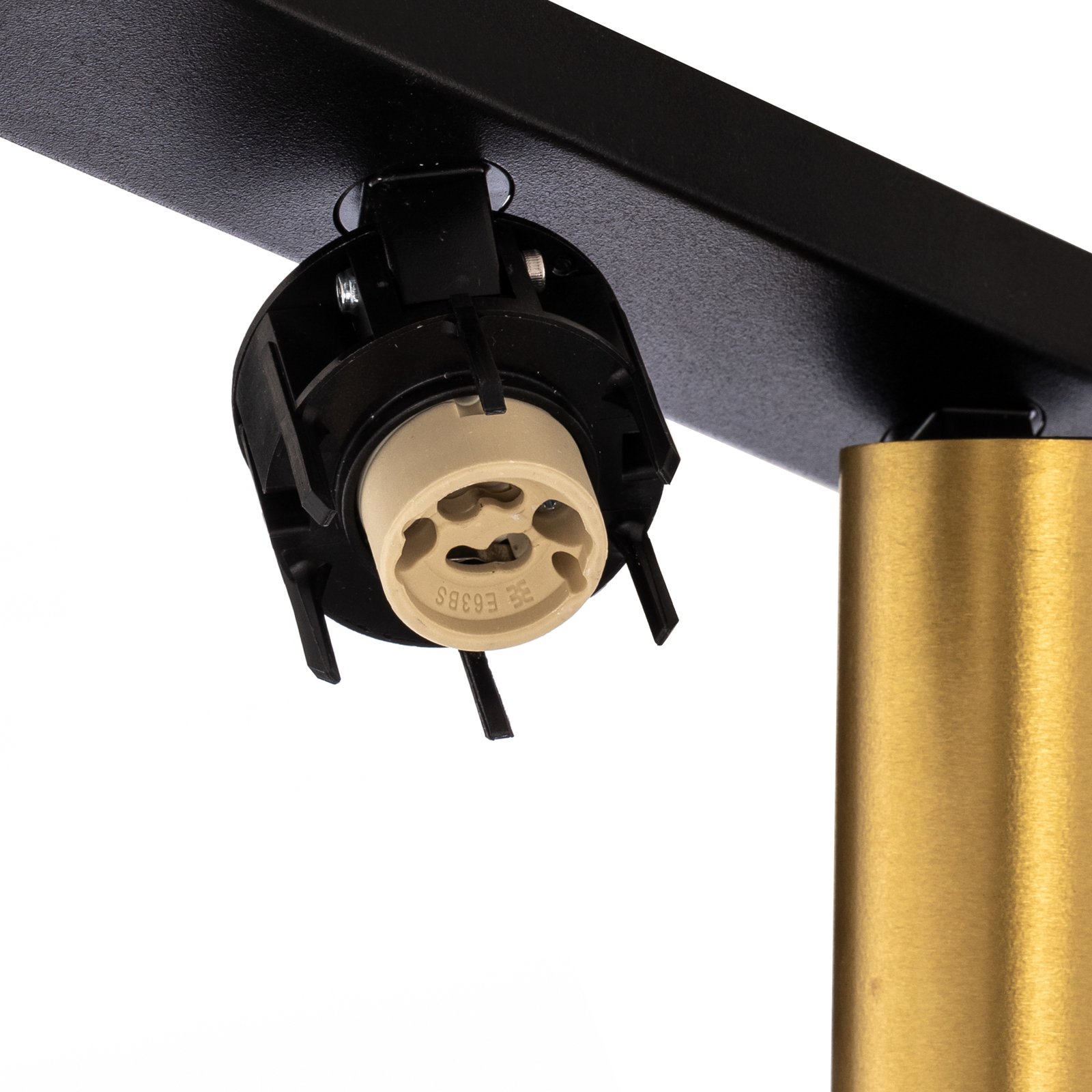 Mono VI ceiling spotlight black/brass 6-bulb