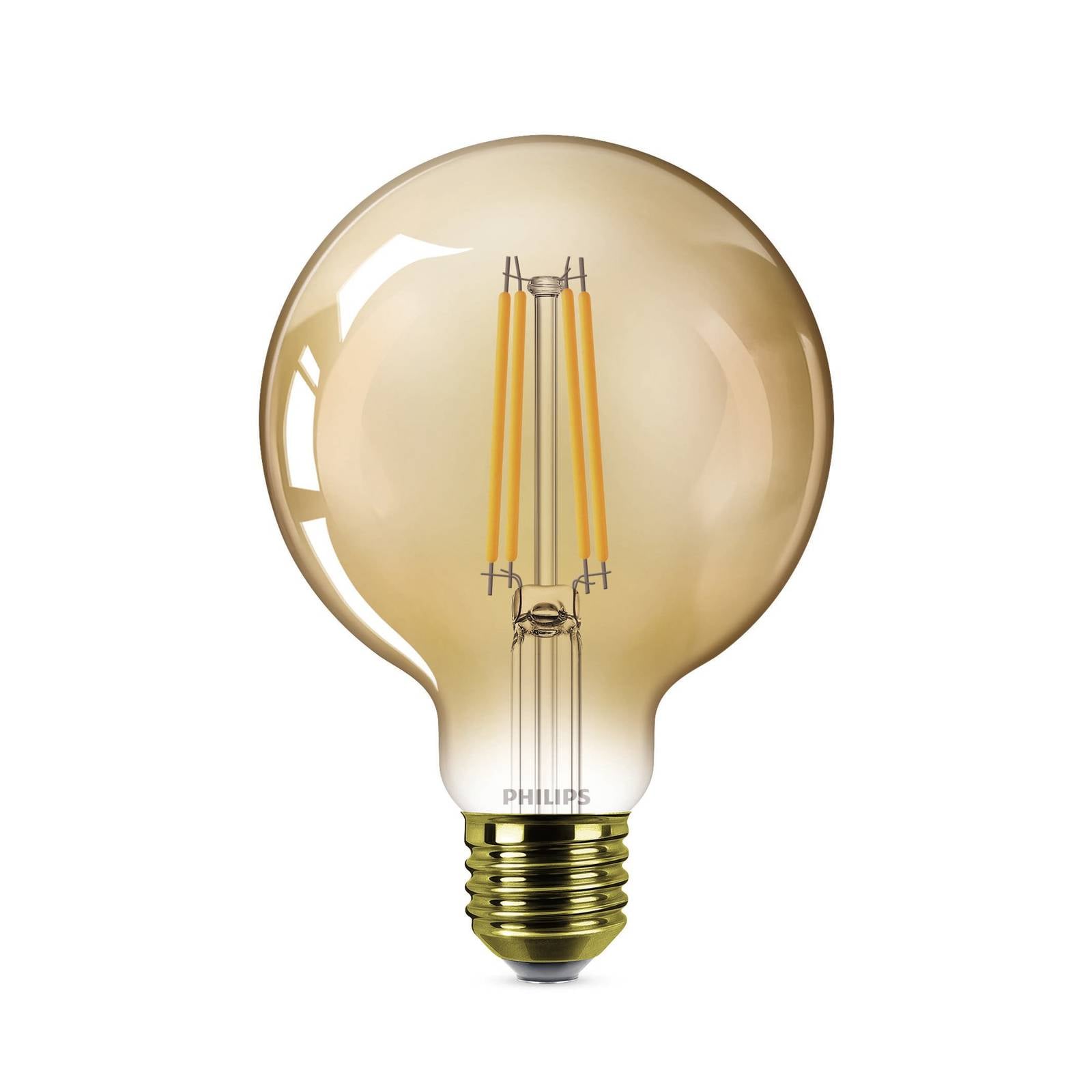 Philips E27 LED-Lampe Globe G95 3,1W 1.800K gold