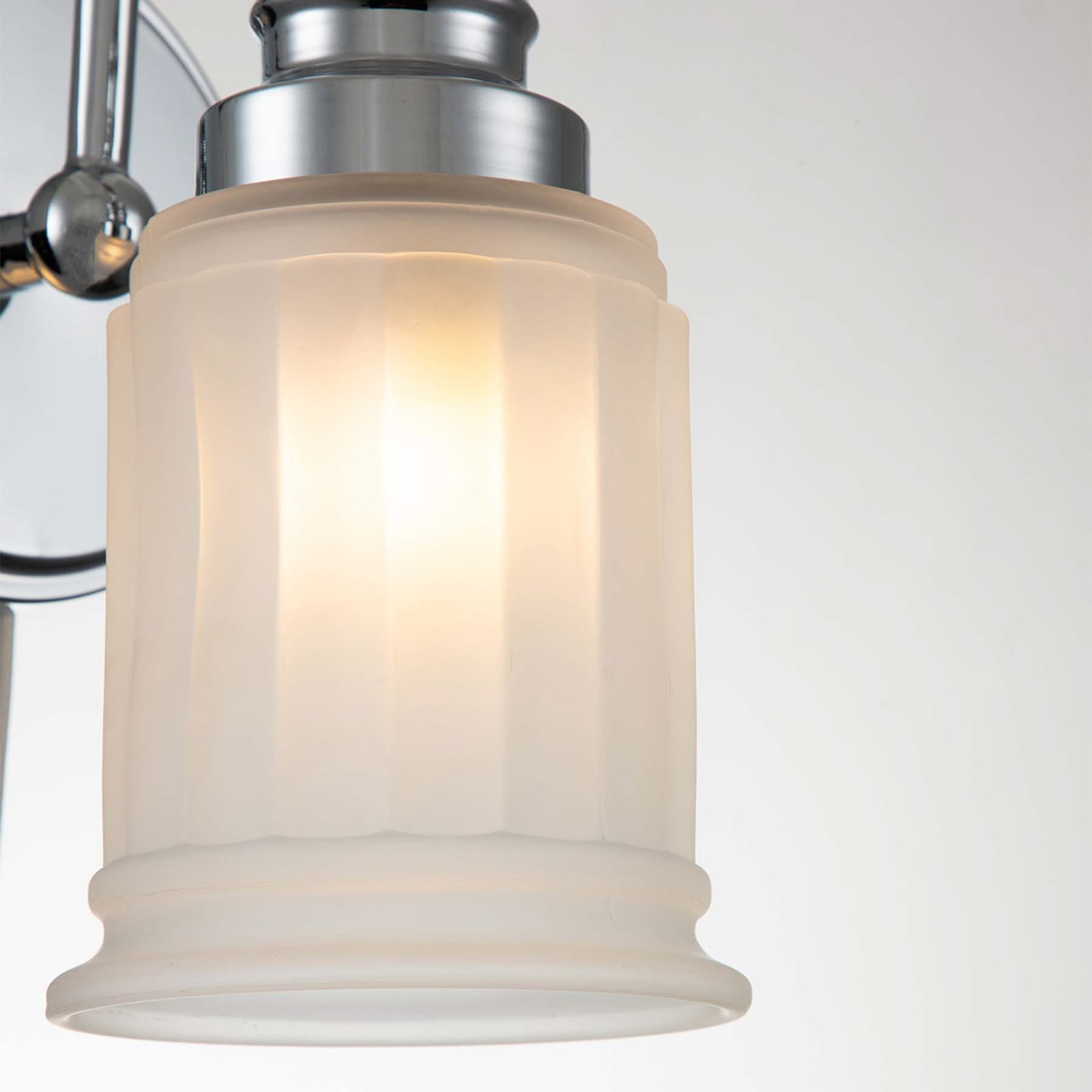 Swell væglampe, krom, glas, 24 cm, IP44, G9 – QUOIZEL