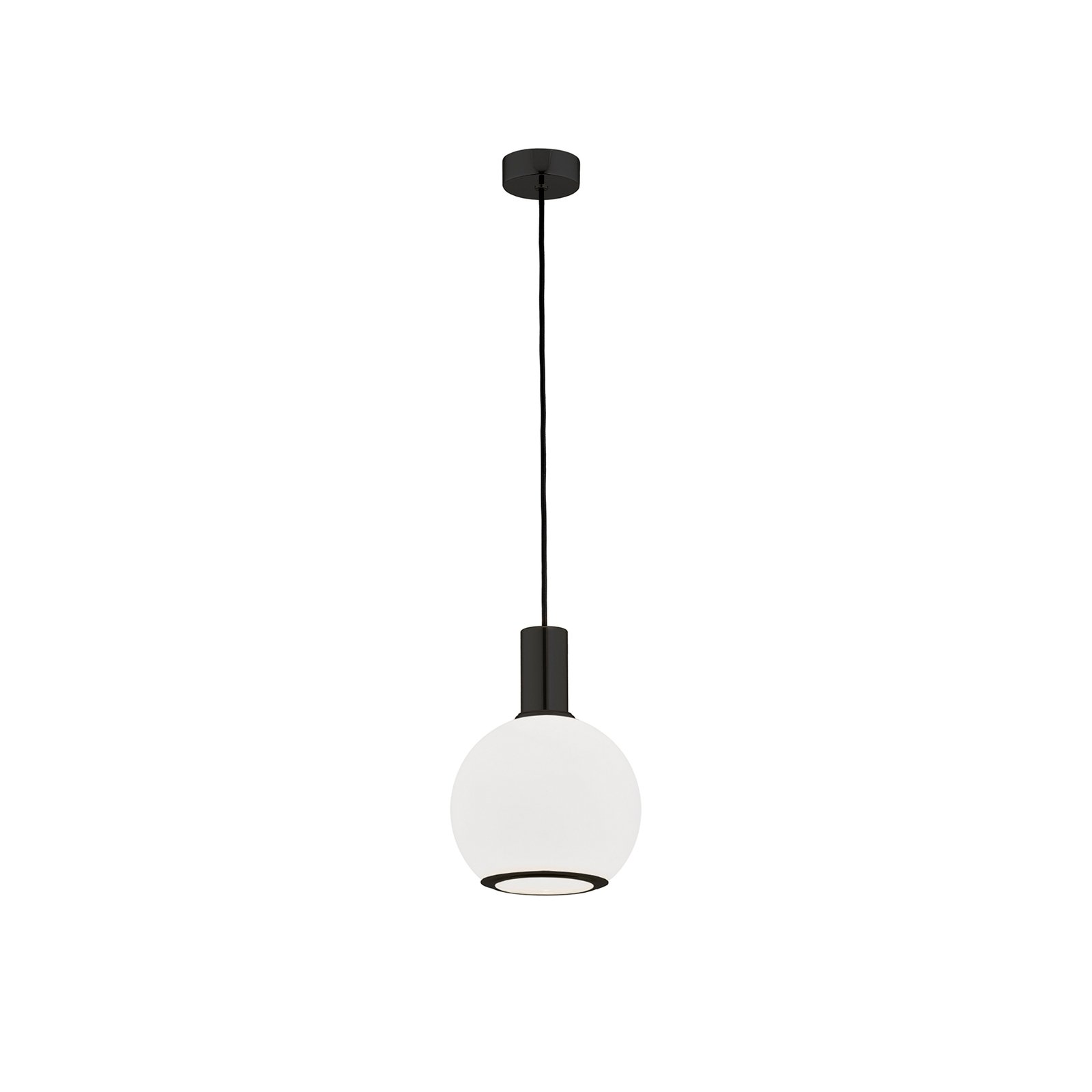 Milano pendant light, 1-bulb, globe, white
