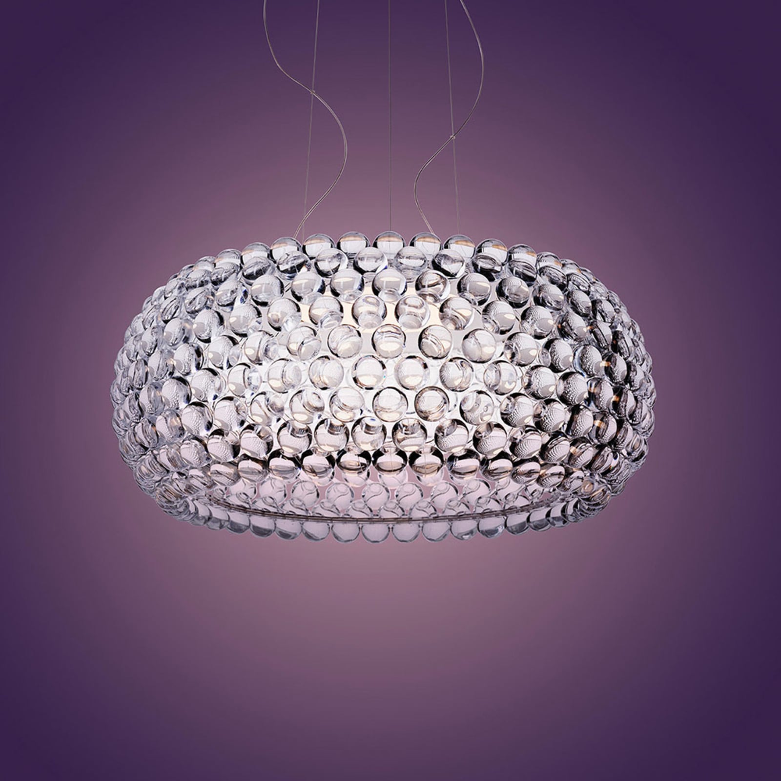 Caboche Plus Grande LED visilica, prozirna - Foscarini