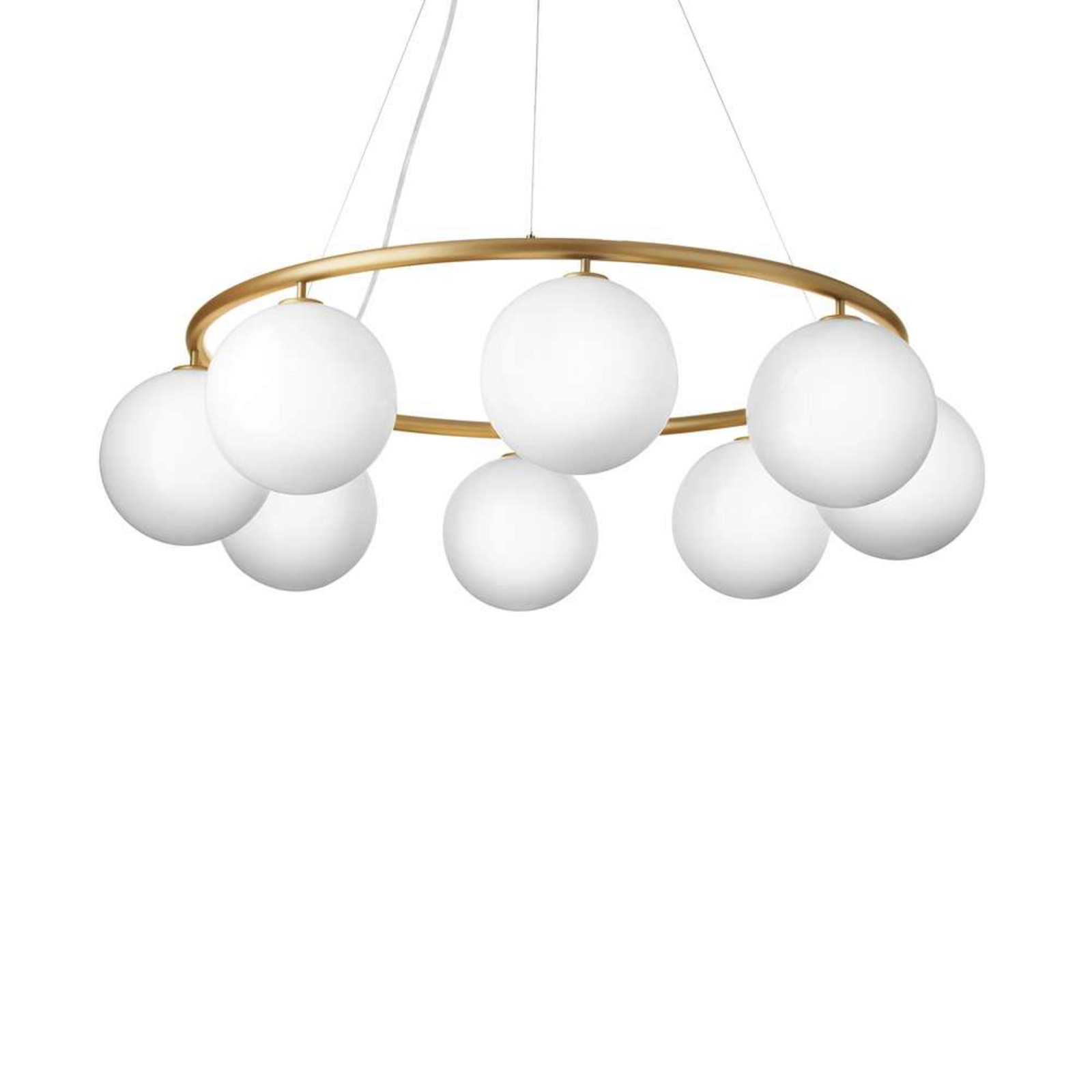 Miira 8 Circular Lampadario Ottone/Opale - Nuura