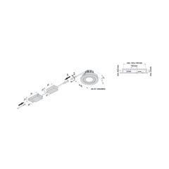 Reflektor wpuszczany LED Eco SR 68 chrom mat 3000 K Ø 8,5 cm aluminium