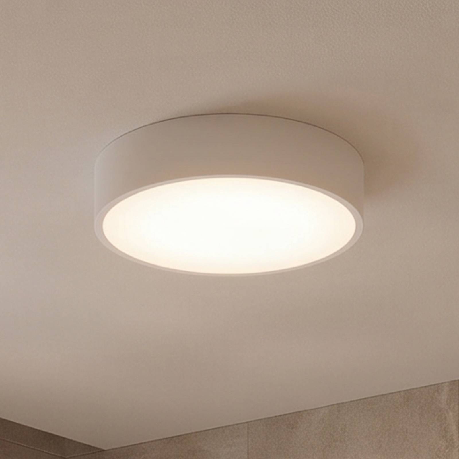 Taklampe Cleo 300, IP54, Ø 30 cm hvit