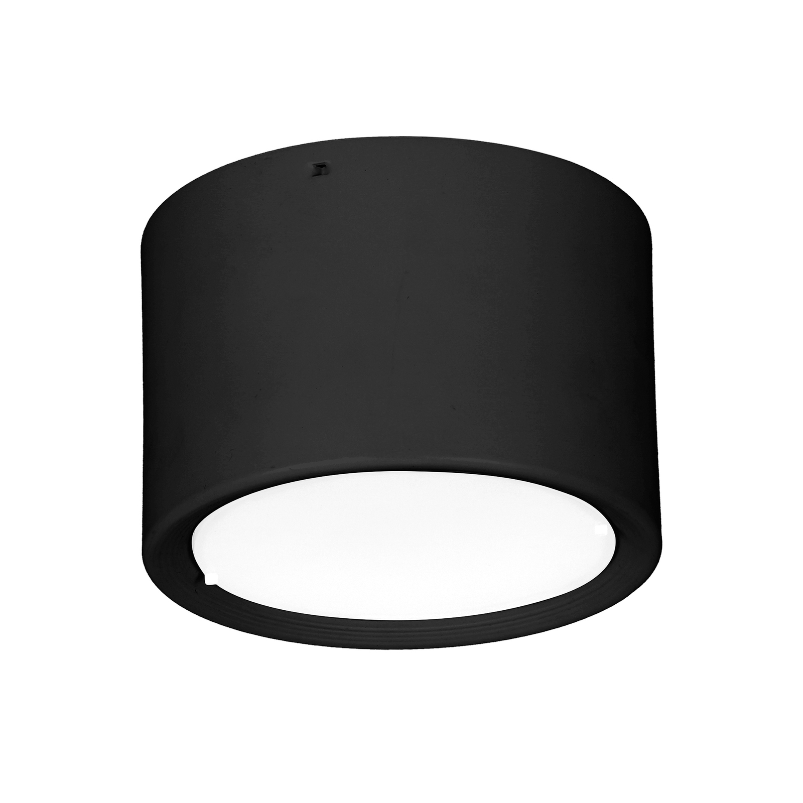 LED downlight Ita in black with diffuser