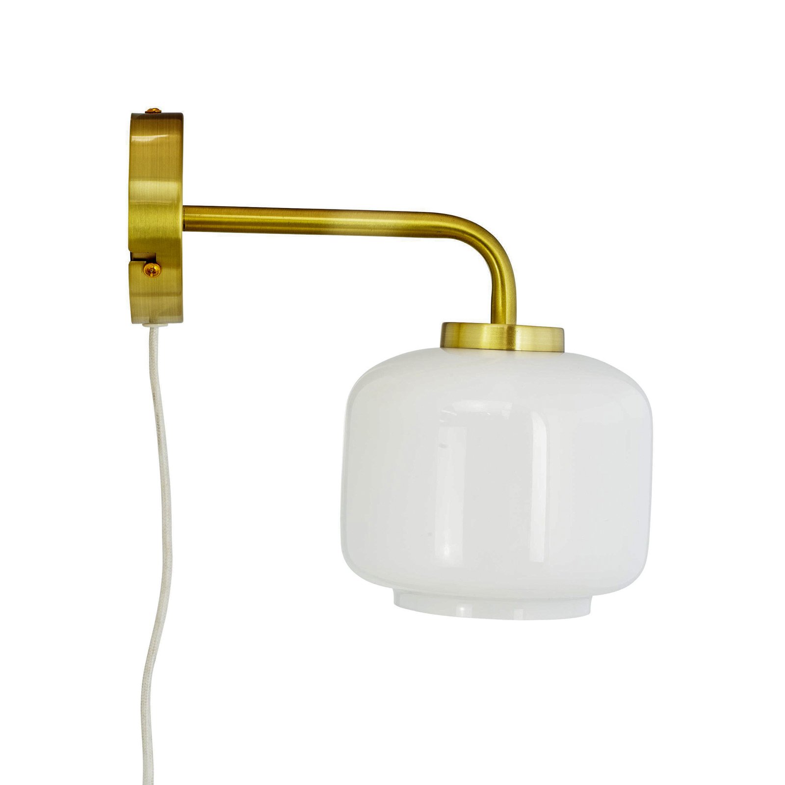 Arp Wall Lamp Ø15 Opal/Brass - DybergLarsen