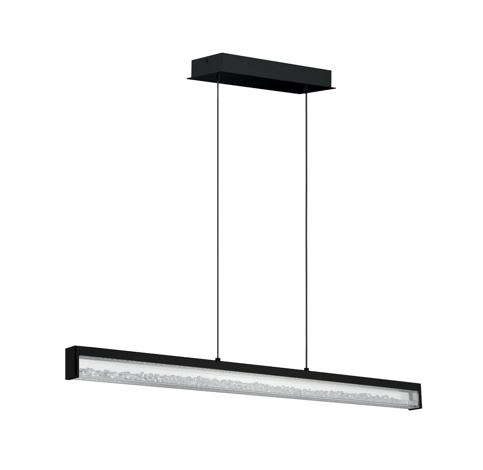 LED viseča svetilka Cardito Tunable bela 100cm črna