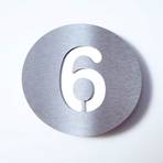Stainless steel house number Round - 6