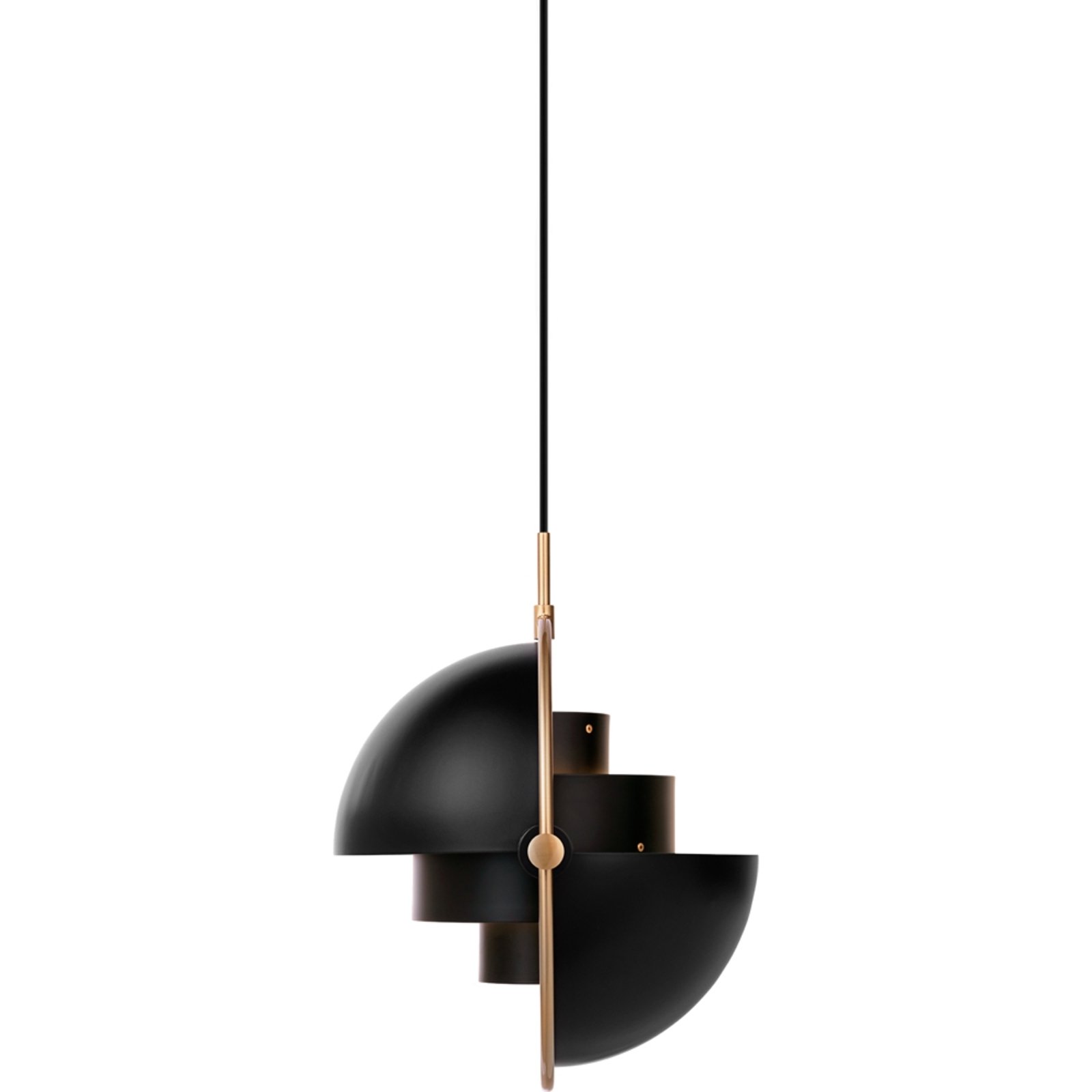 Multi-Lite Závěsná Lampa ø36 Brass/Charcoal Black - GUBI