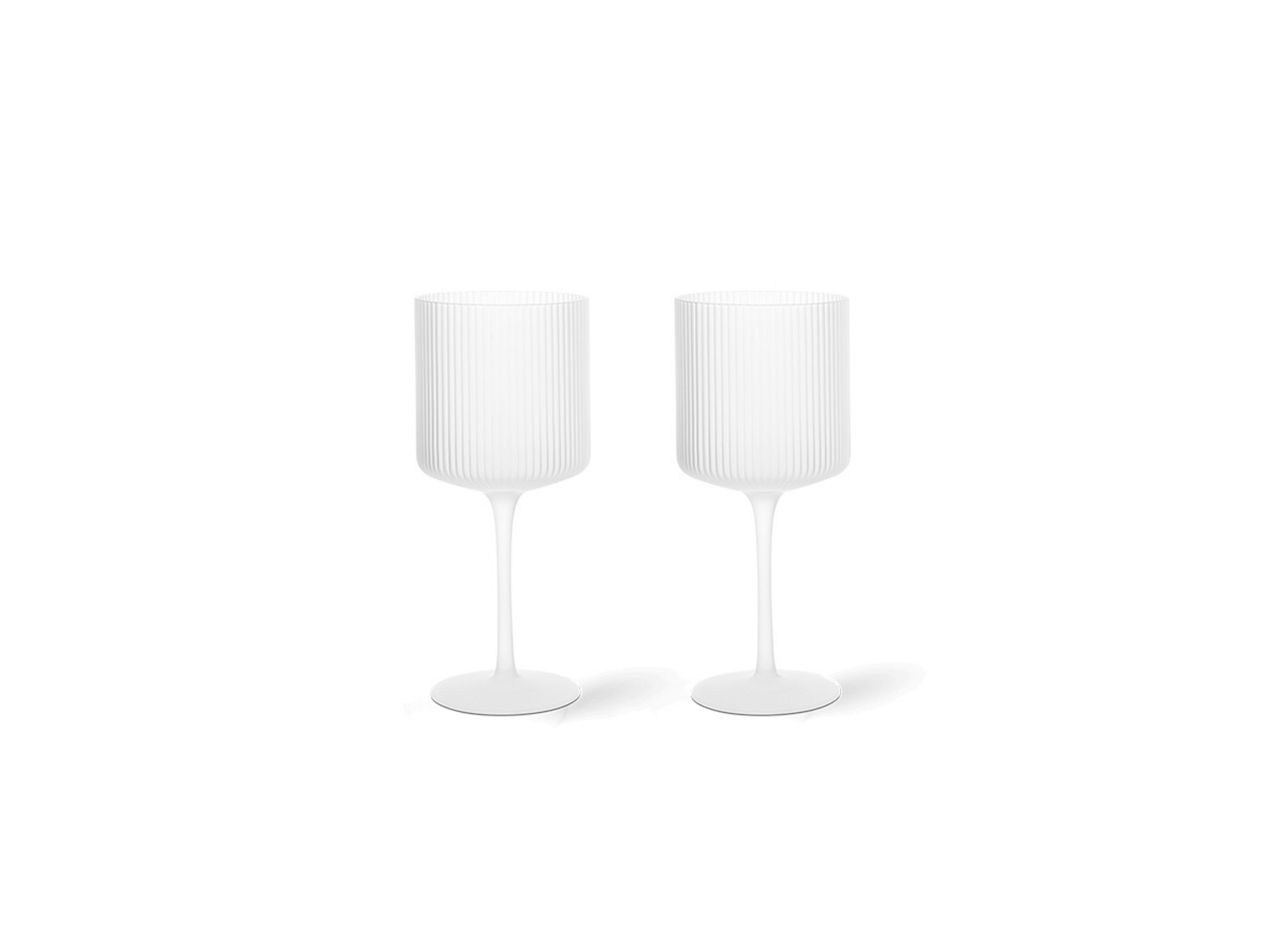 Ripple Piros Wine Glasses Set of 2 Frosted - ferm LIVING