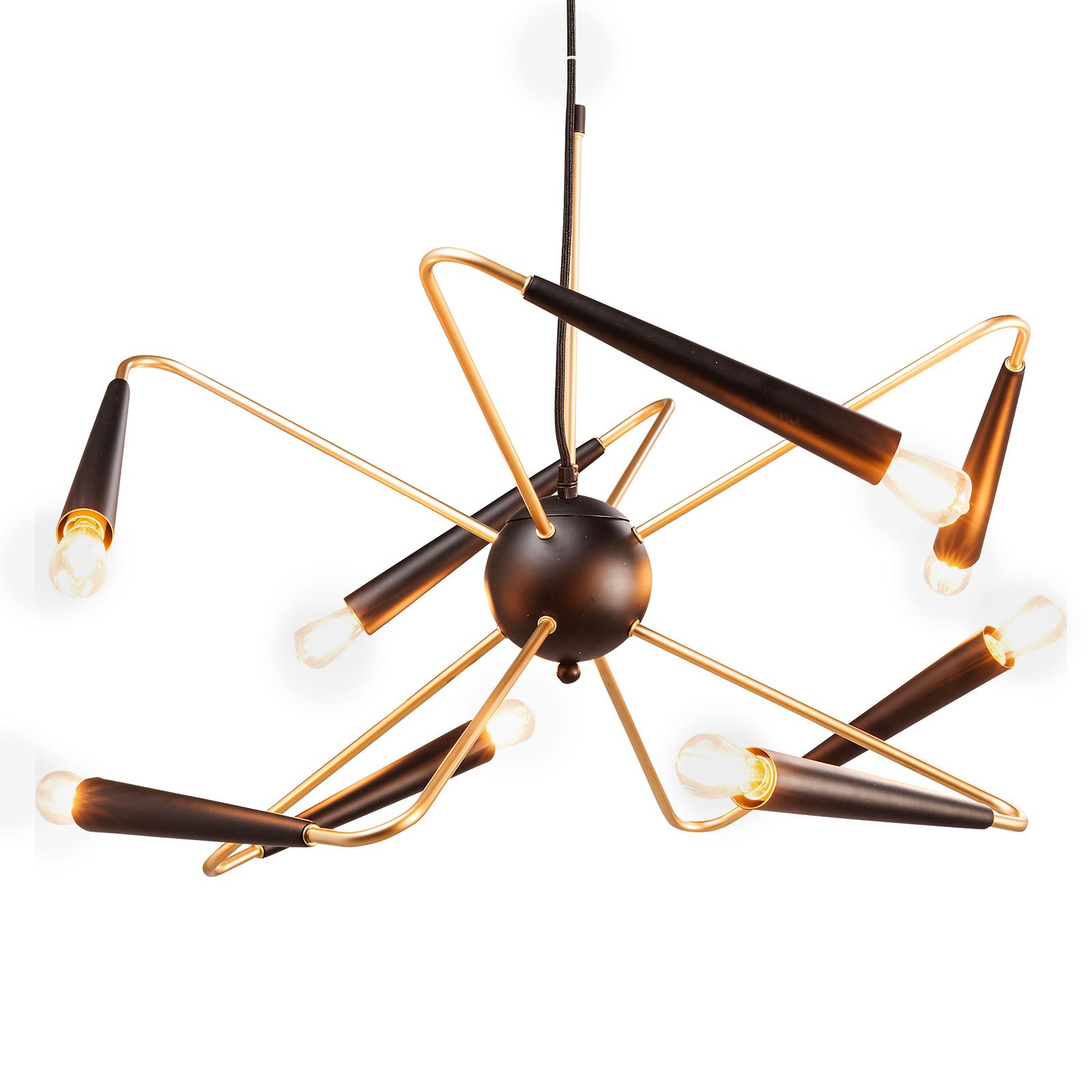 Kare KARE Harlekin hanging light, eight-bulb, for Living / Dining Room, steel, E14, 25 W, energy efficiency: A++, H: 60 cm