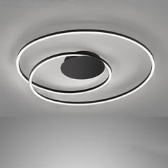 LED stropní svítidlo Holy Ø 49cm pískově černé
