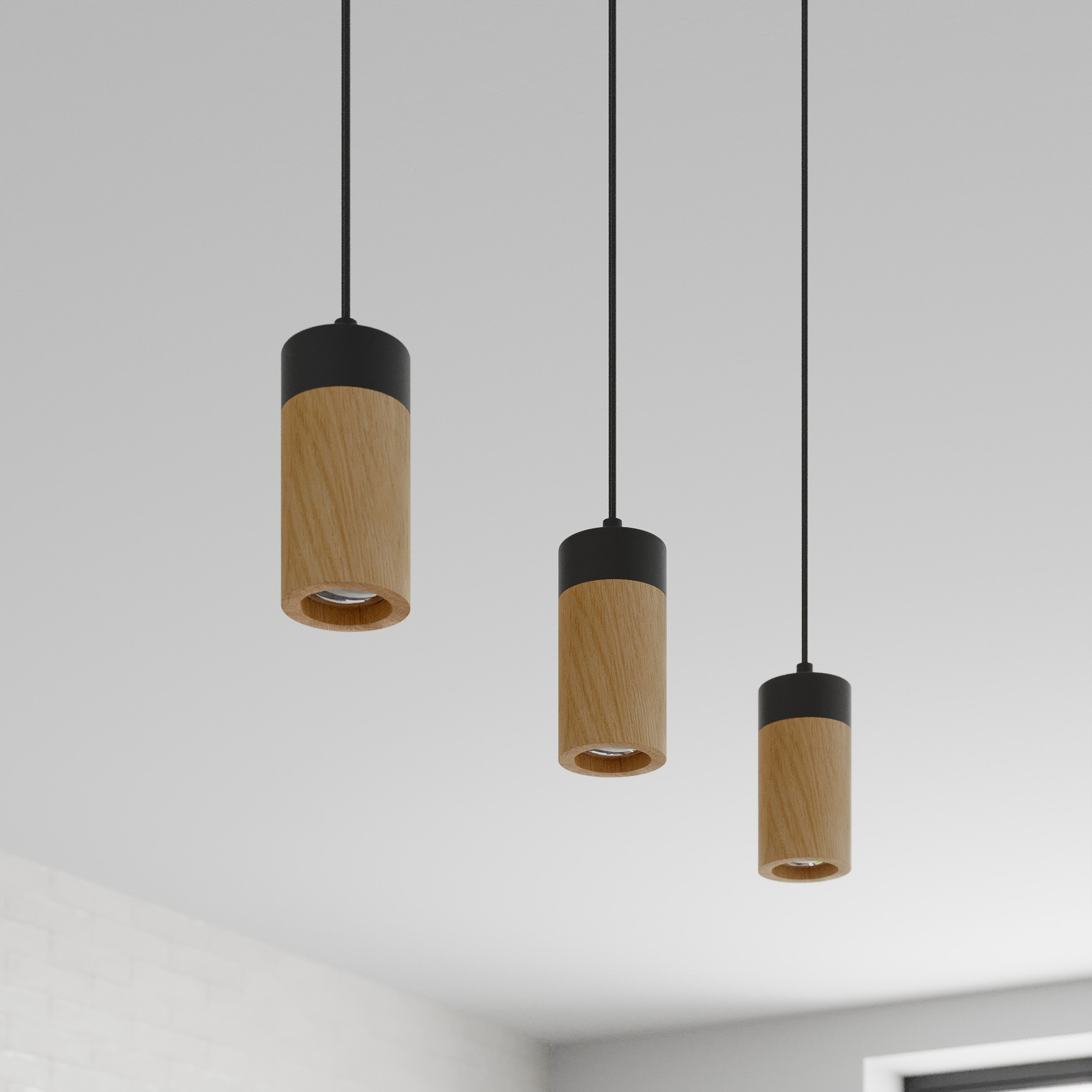 Envostar Plain hanglamp, 3-lamps, lineair