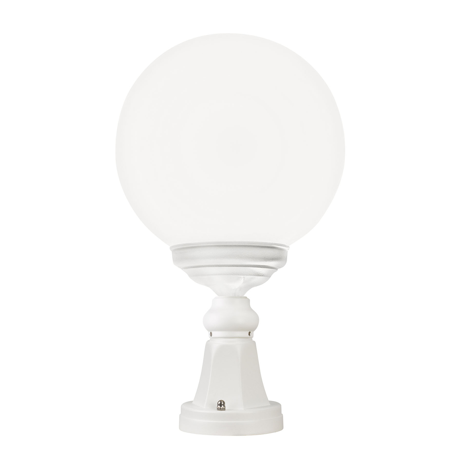 1131 pillar light, spherical lampshade, white