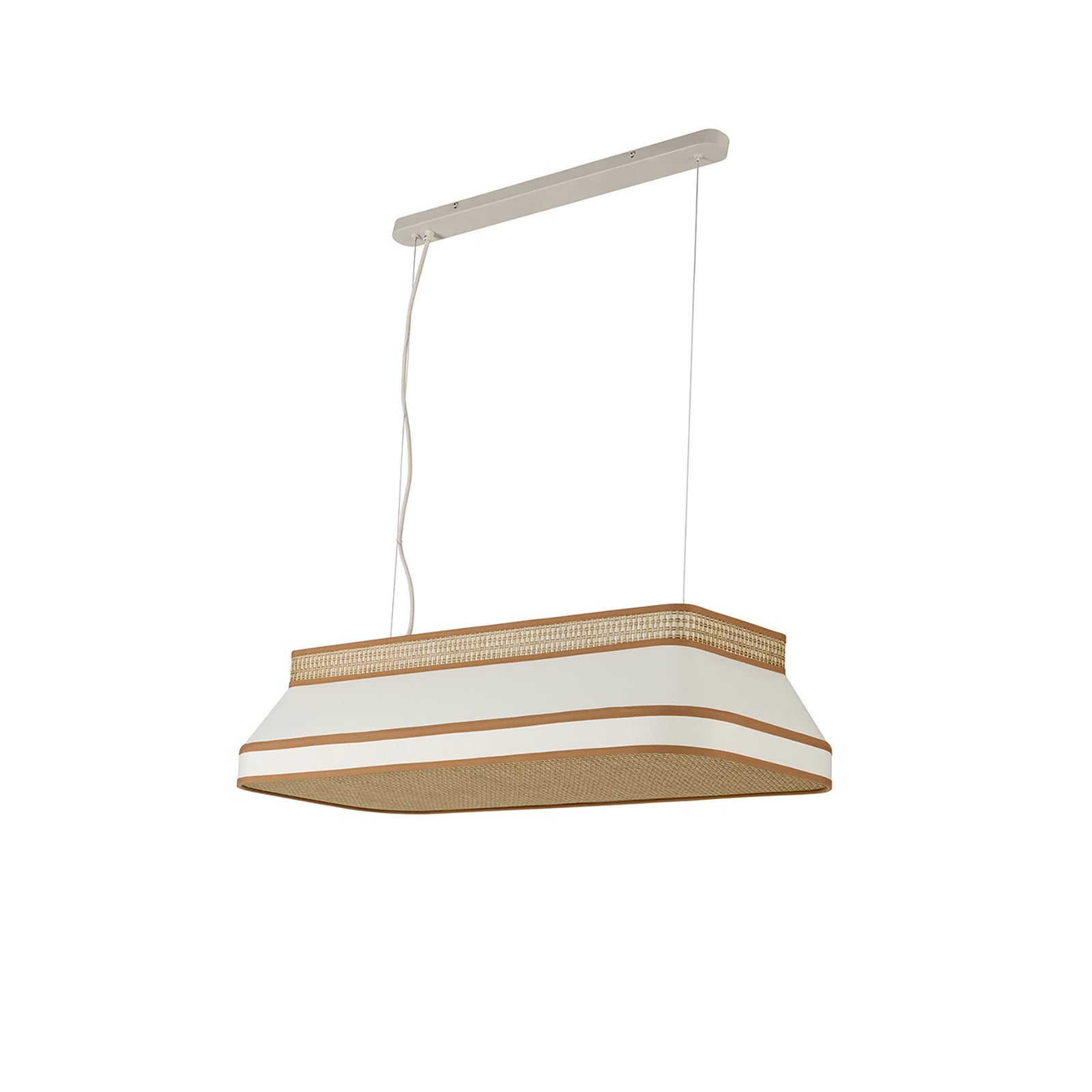 MARKET SET piekaramā lampa Square, 88 x 38 cm, krēmkrāsas, tekstils, E27 MARKET SET piekaramā lampa Square, 88 x 38 cm, krēmkrāsas, tekstils, E27