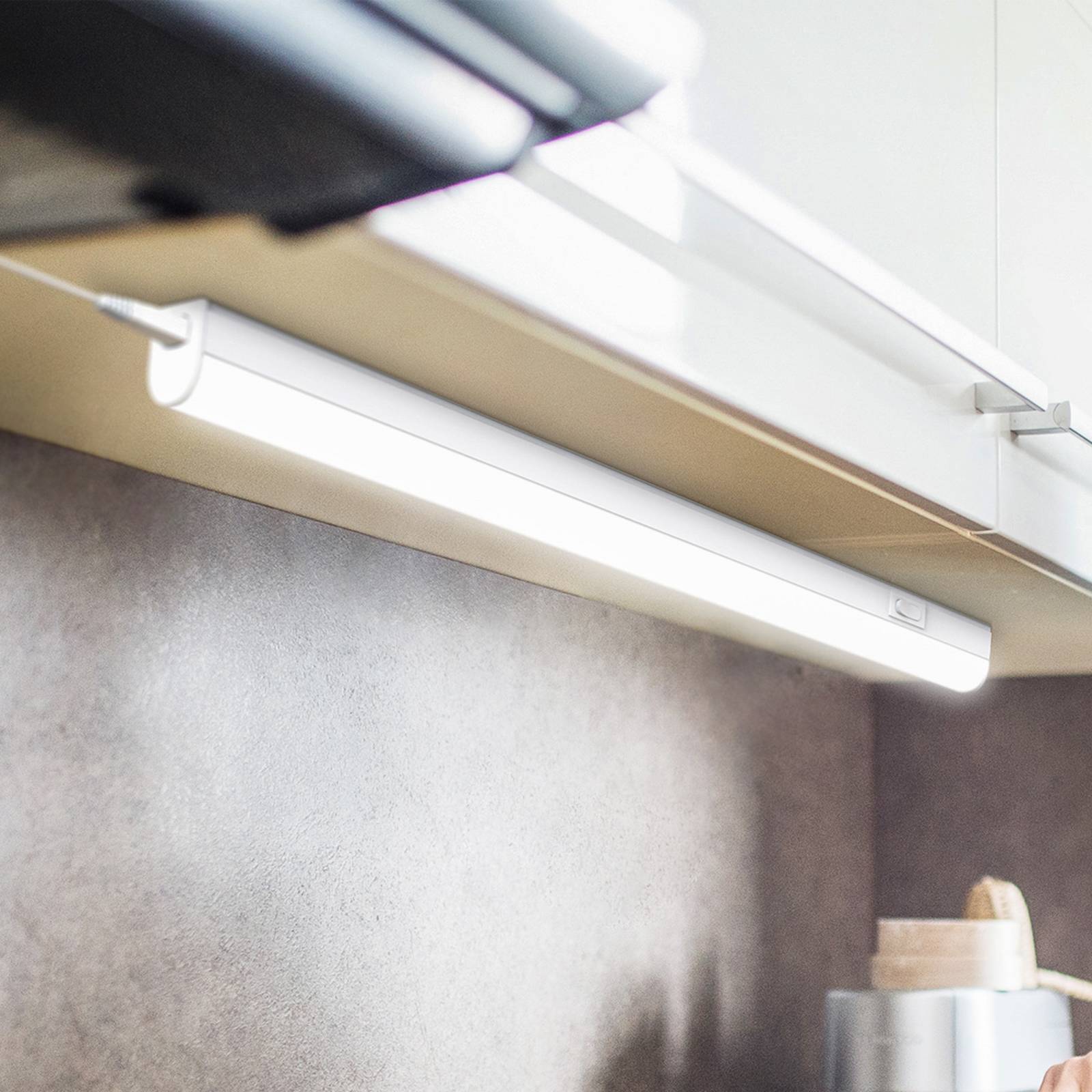 B.K. Licht Lampe sous meuble LED Xaver, longueur 87,3 cm, lot de 2, 4000 K