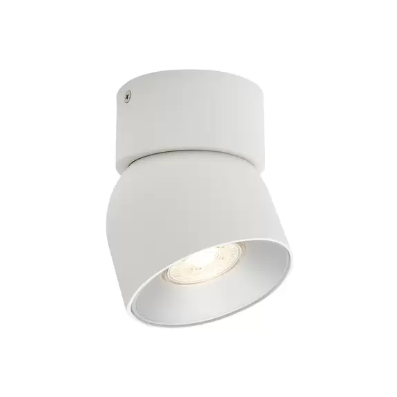 Lampenwelt Downlight Pitcher, GU10, einflammig, Metall, weiß