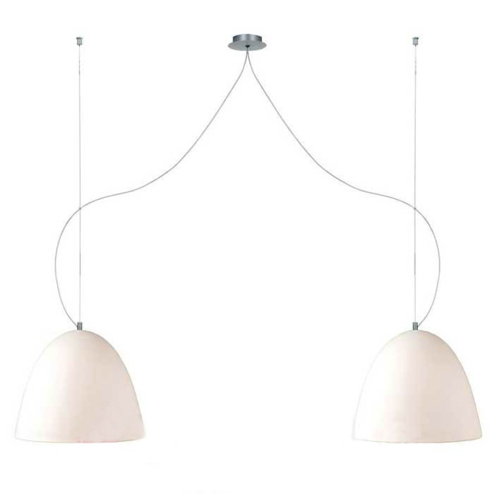 Zandkleurige hanglamp BELL, 30 cm, 2-lichts