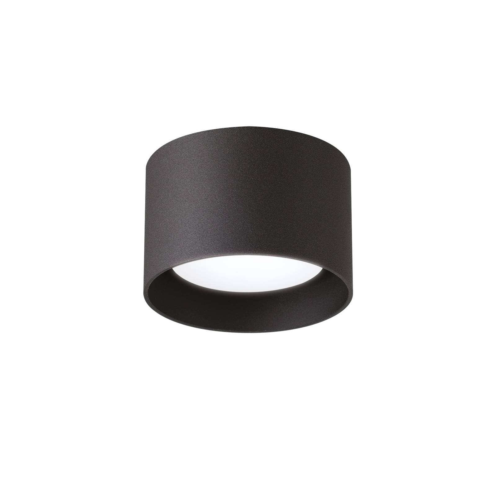 Bodové svietidlo Ideal Lux Spike Round, čierne, hliník, Ø 10 cm