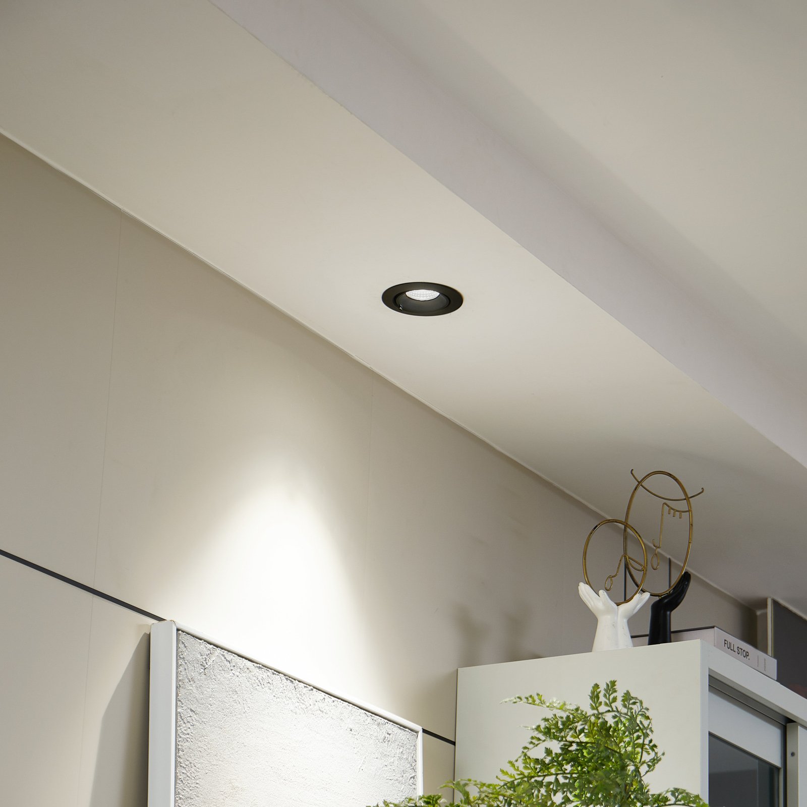Arcchio Harcos LED stropné svietidlo, čierne, Ø 11 cm, 4 000 K