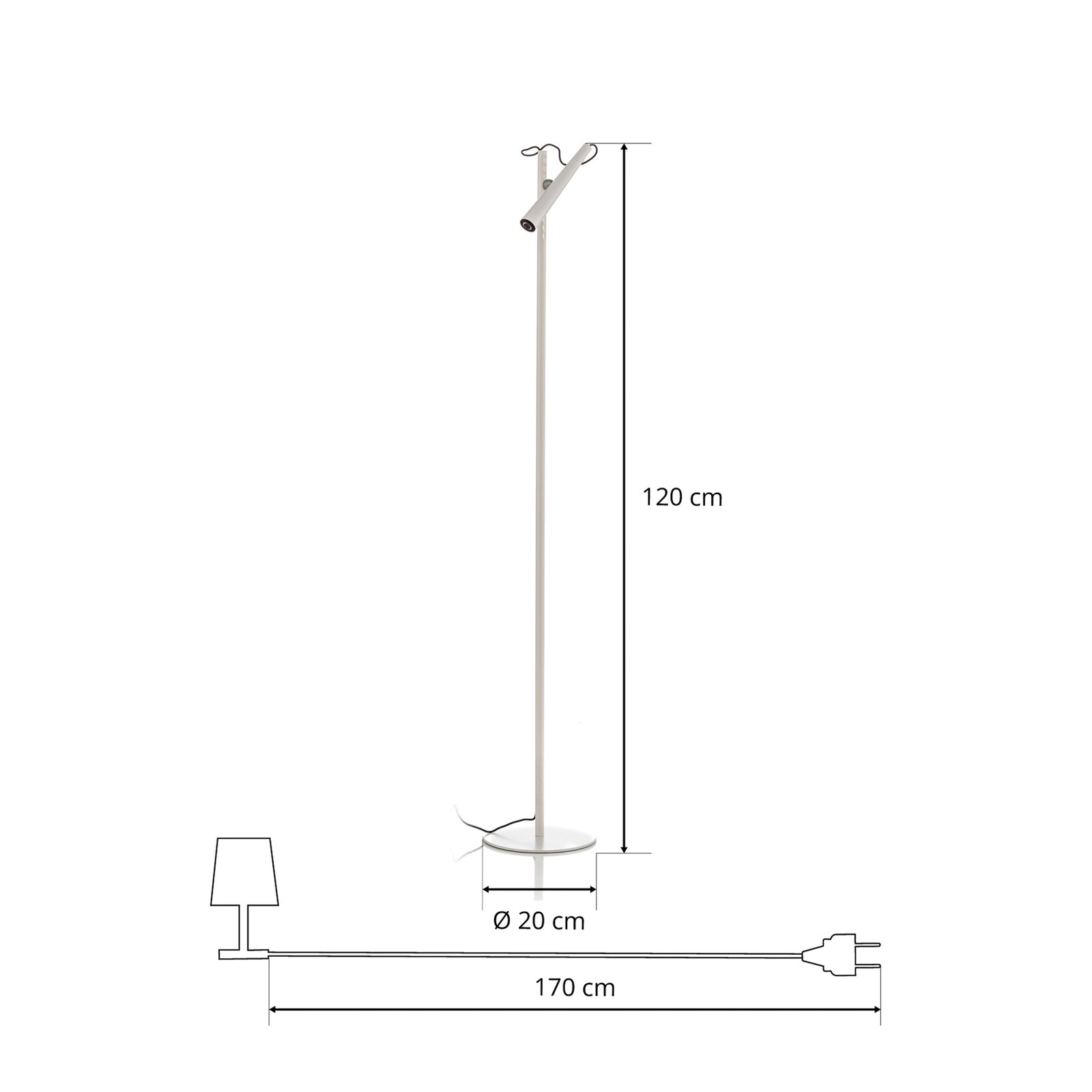 Foscarini Magneto LED stojací lampa, bílá