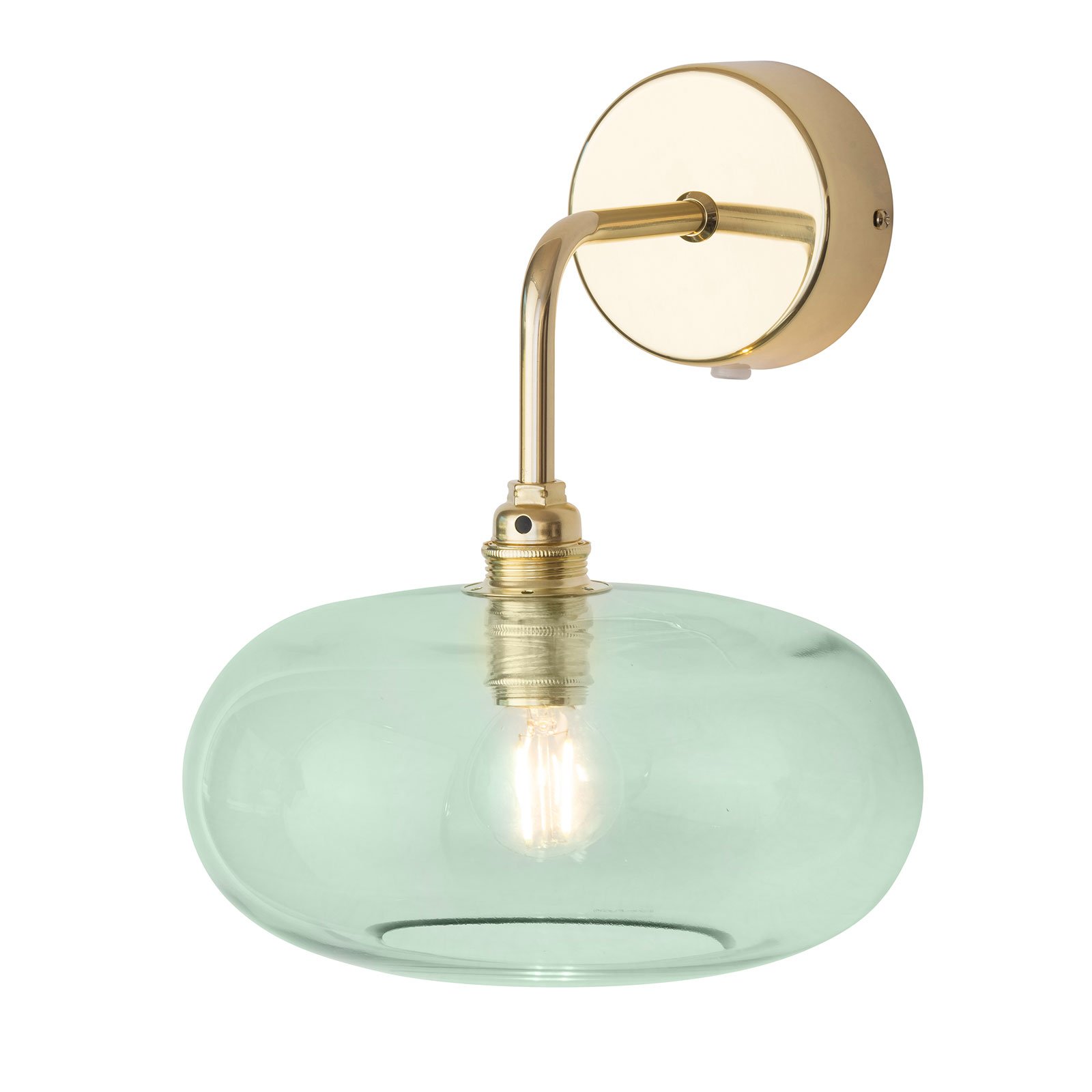 EBB & FLOW Horizon arm-wandlamp goud/groen Ø 21 cm