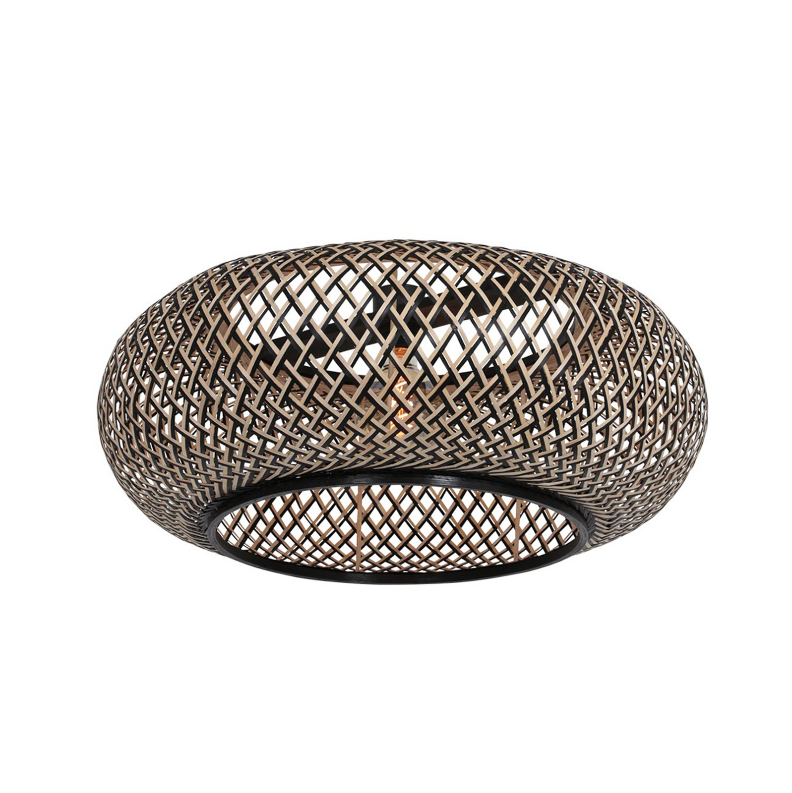 Sparkled Light 4405ZW fali lámpa, fekete/fekete bambusz, E27