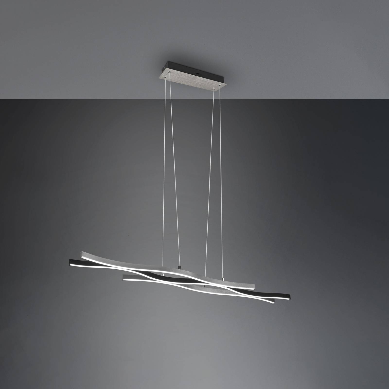 Trio Lighting Blaze LED-pendellampa CCT dimbar aluminium