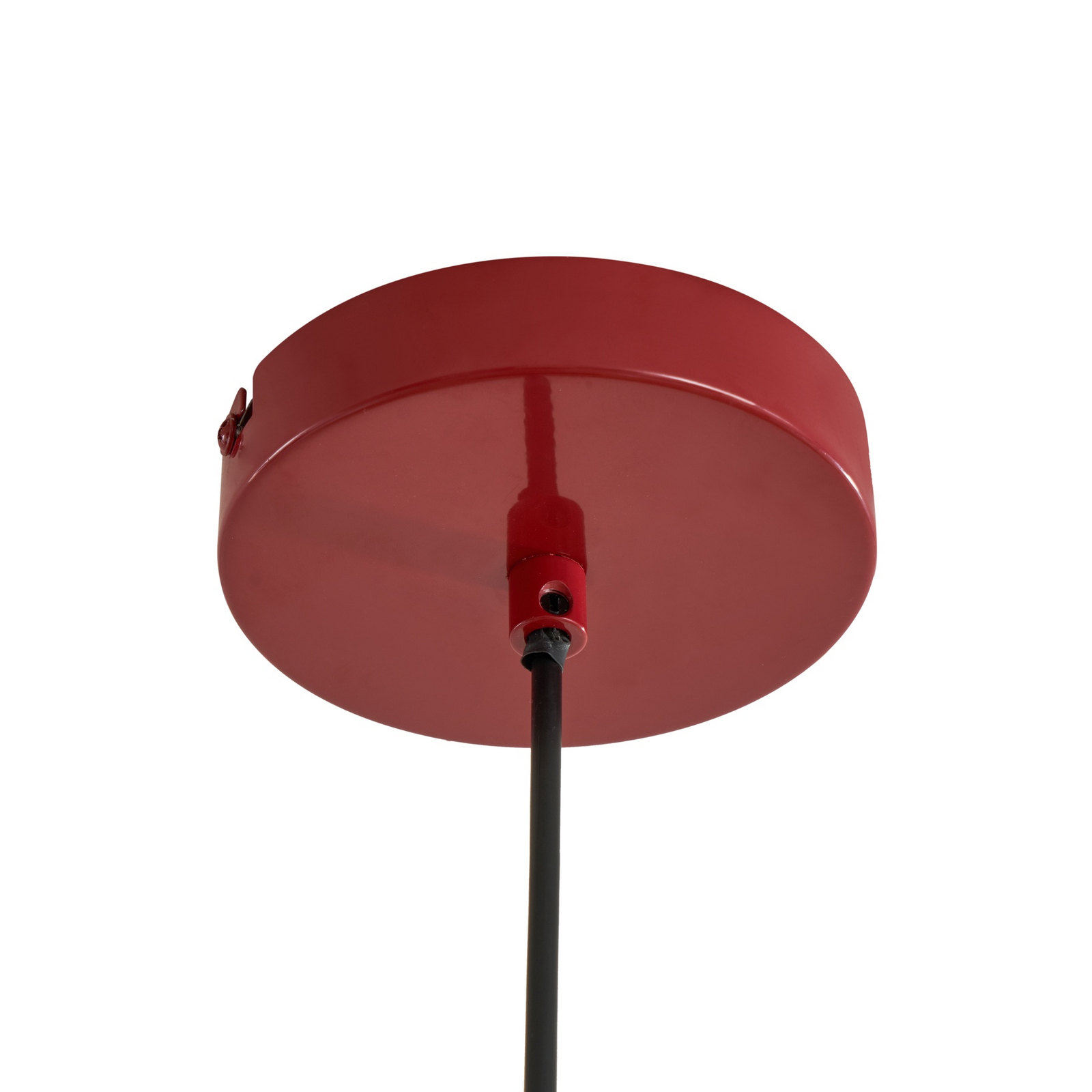 Lámpara colgante Tivra, roja, Ø 35 cm, metal, E27 - Lindby Lámpara colgante Tivra, roja, Ø 35 cm, metal, E27 - Lindby