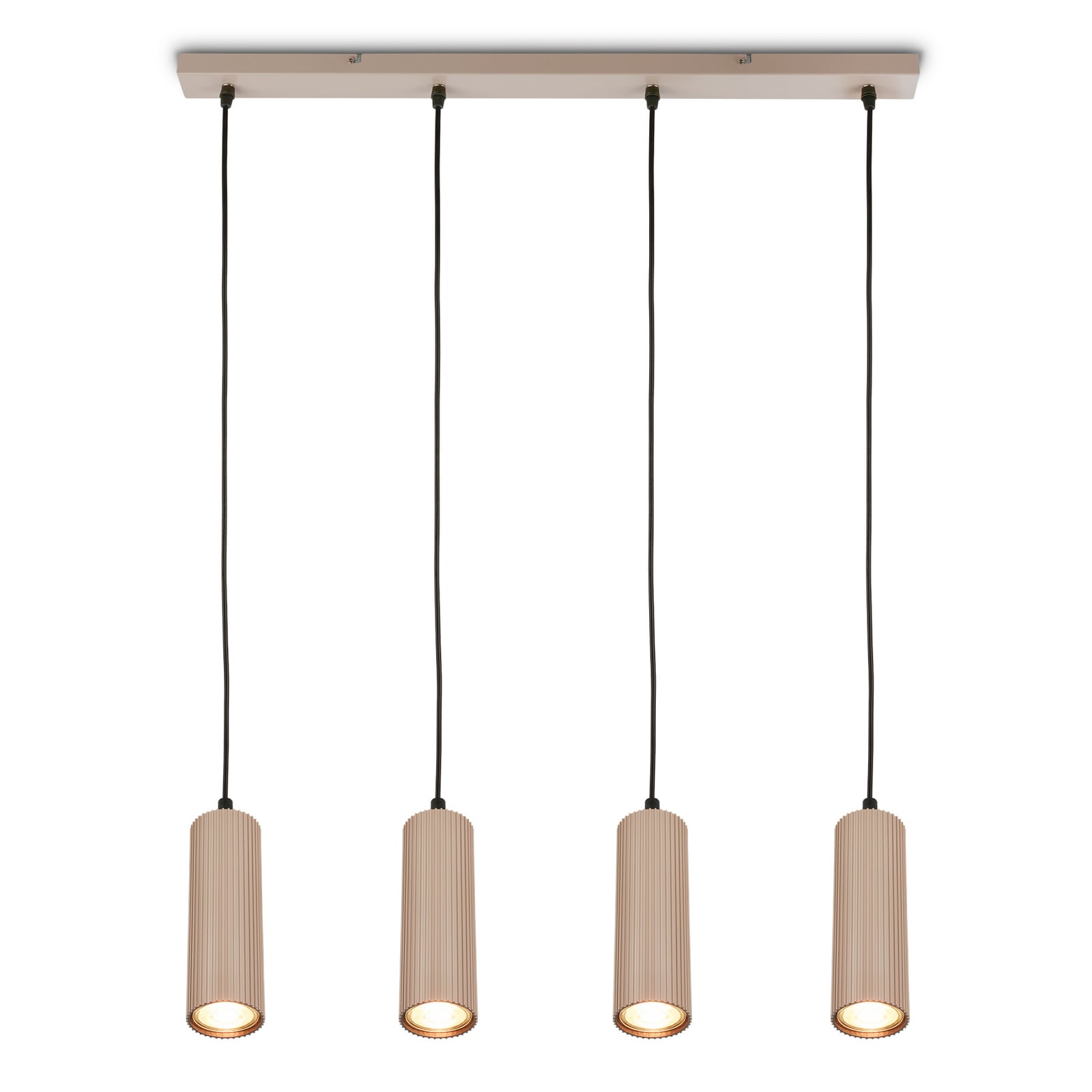 Suspension Ida, beige, à 4 lampes, longueur 76 cm, GU10 Suspension Ida, beige, à 4 lampes, longueur 76 cm, GU10
