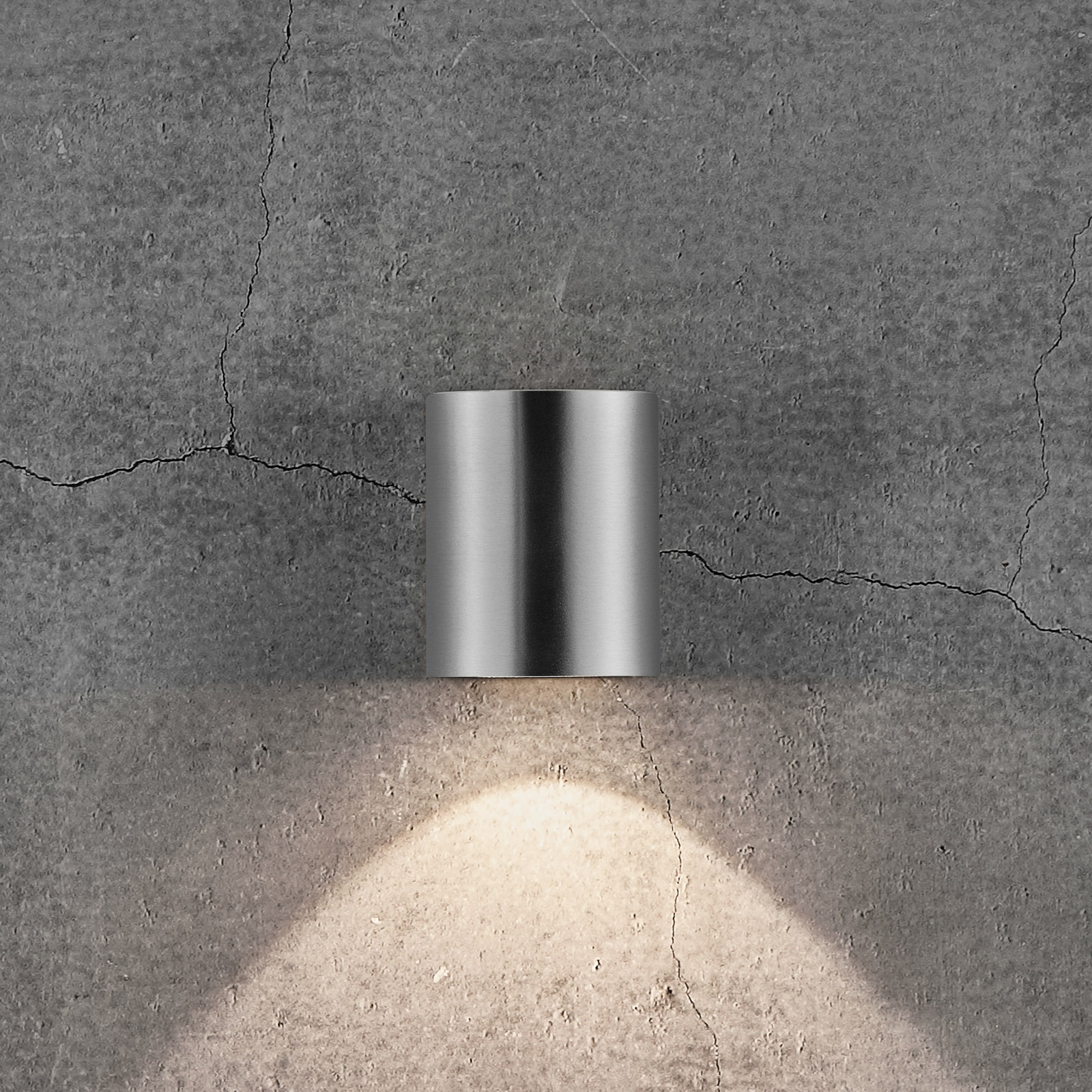 Canto 2 udendørs LED-væglampe 10 cm, rustfrit stål