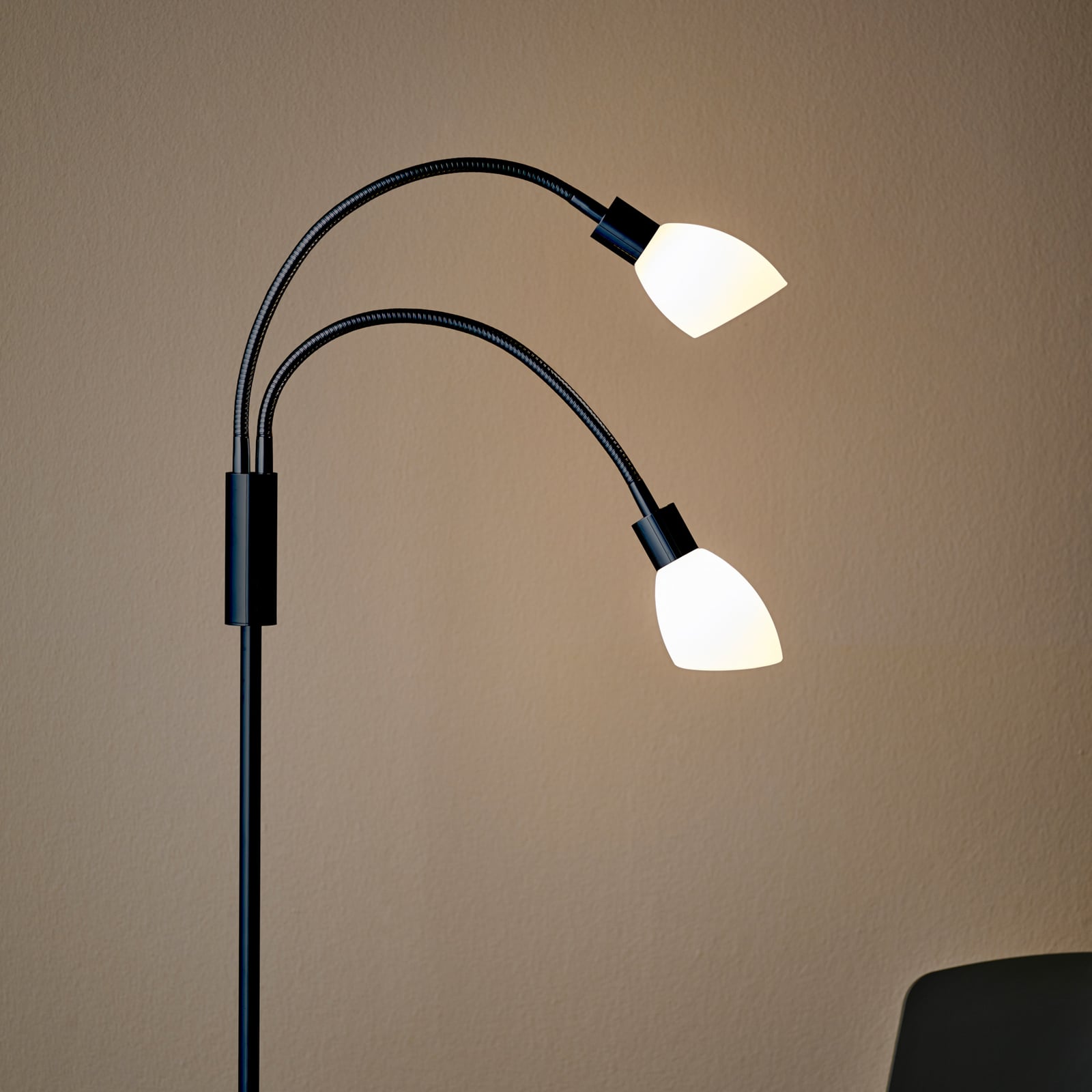 Cut 2 Stehleuchte Black/Opal - Herstal