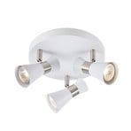 Folie Round 3 Plafonnier Blanc/Nickel - Markslöjd