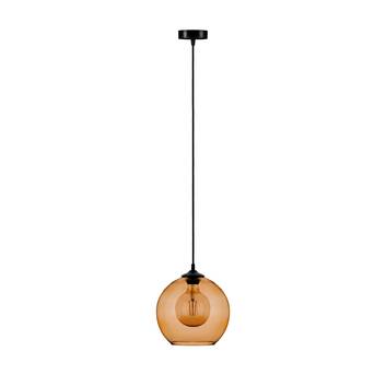 Hanglamp Ball glas-bolkap amber Ø 25cm