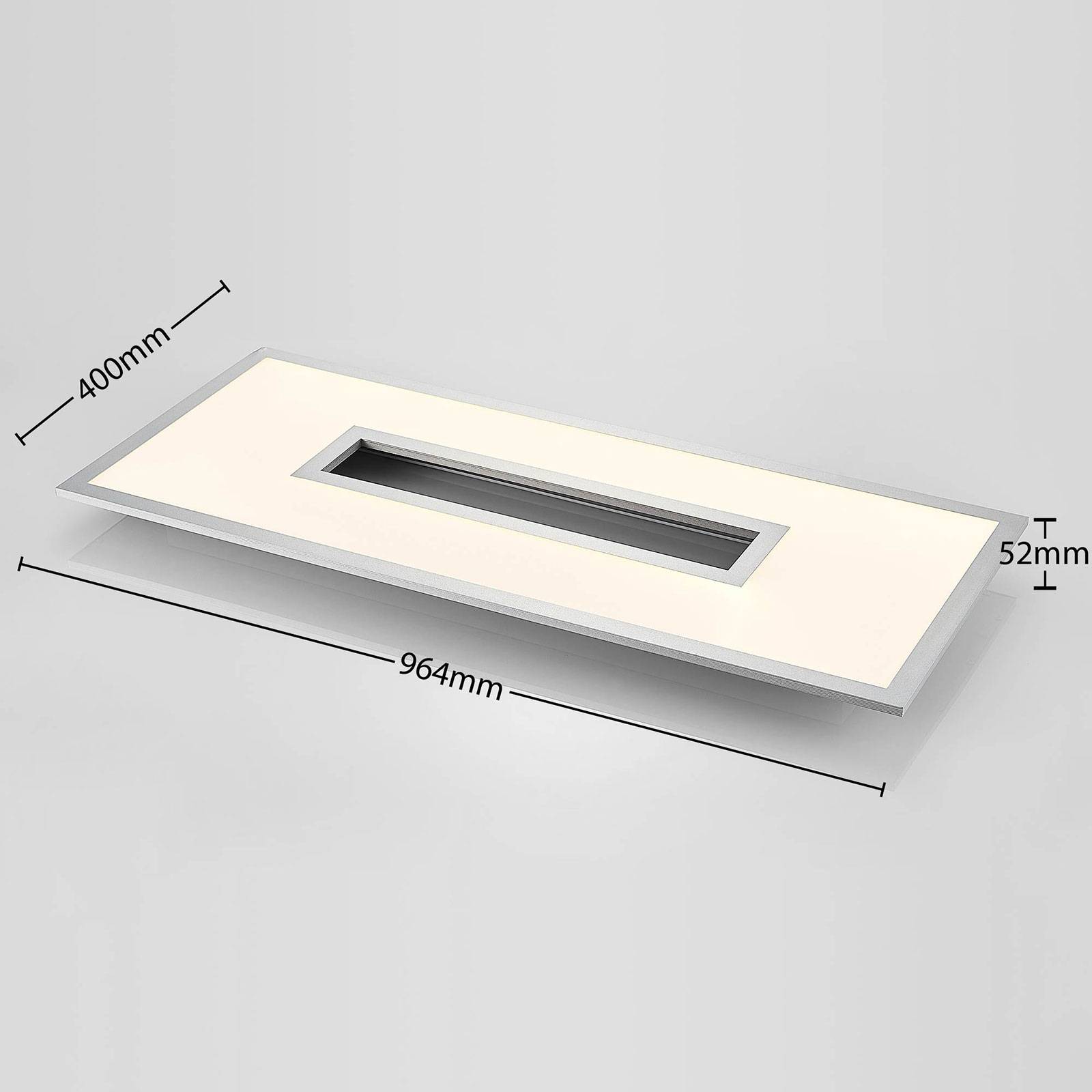 LED-taklampe Durun dimbar CCT kantet 96 cm