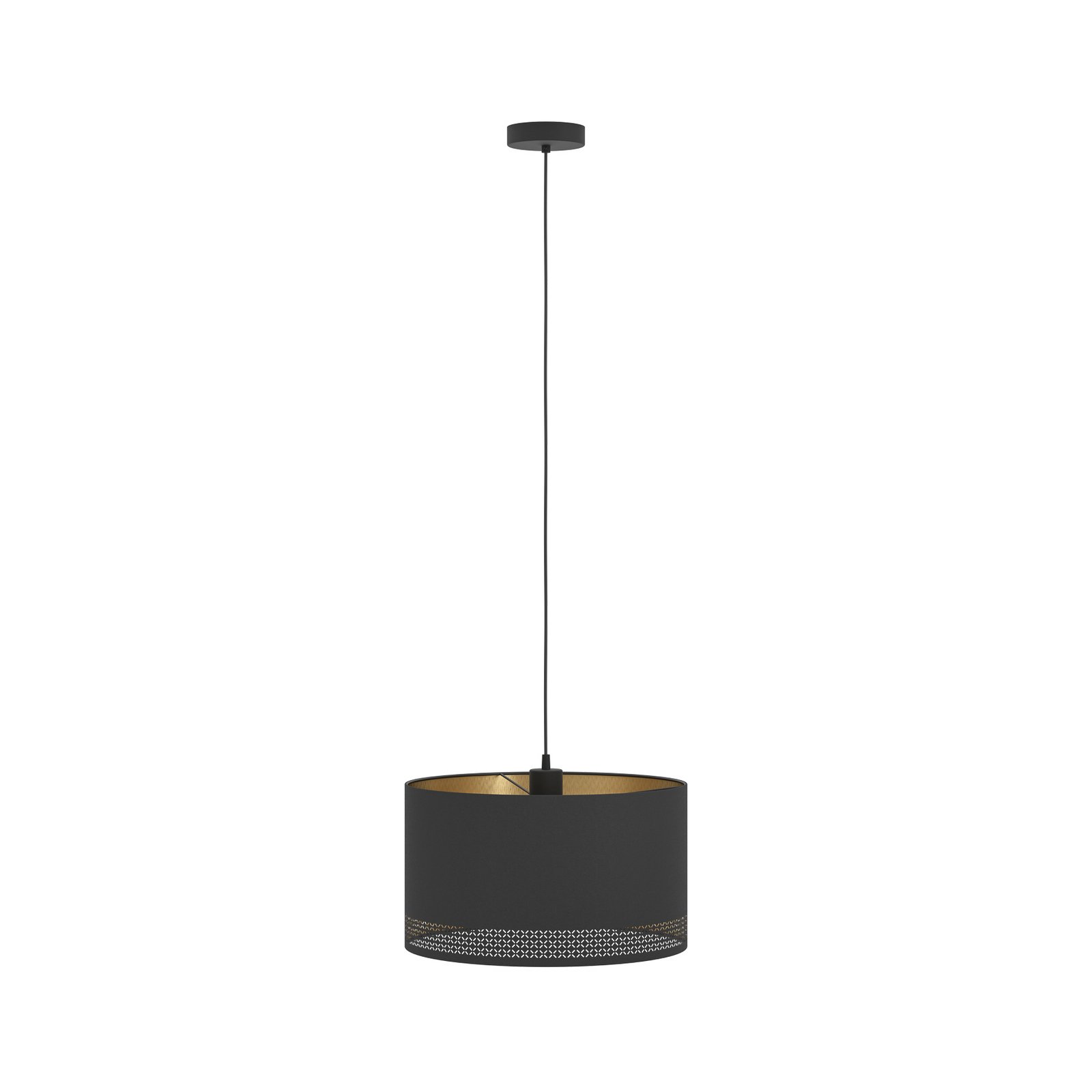 Viseća lampa Esteperra, crna/zlatna, Ø 38 cm