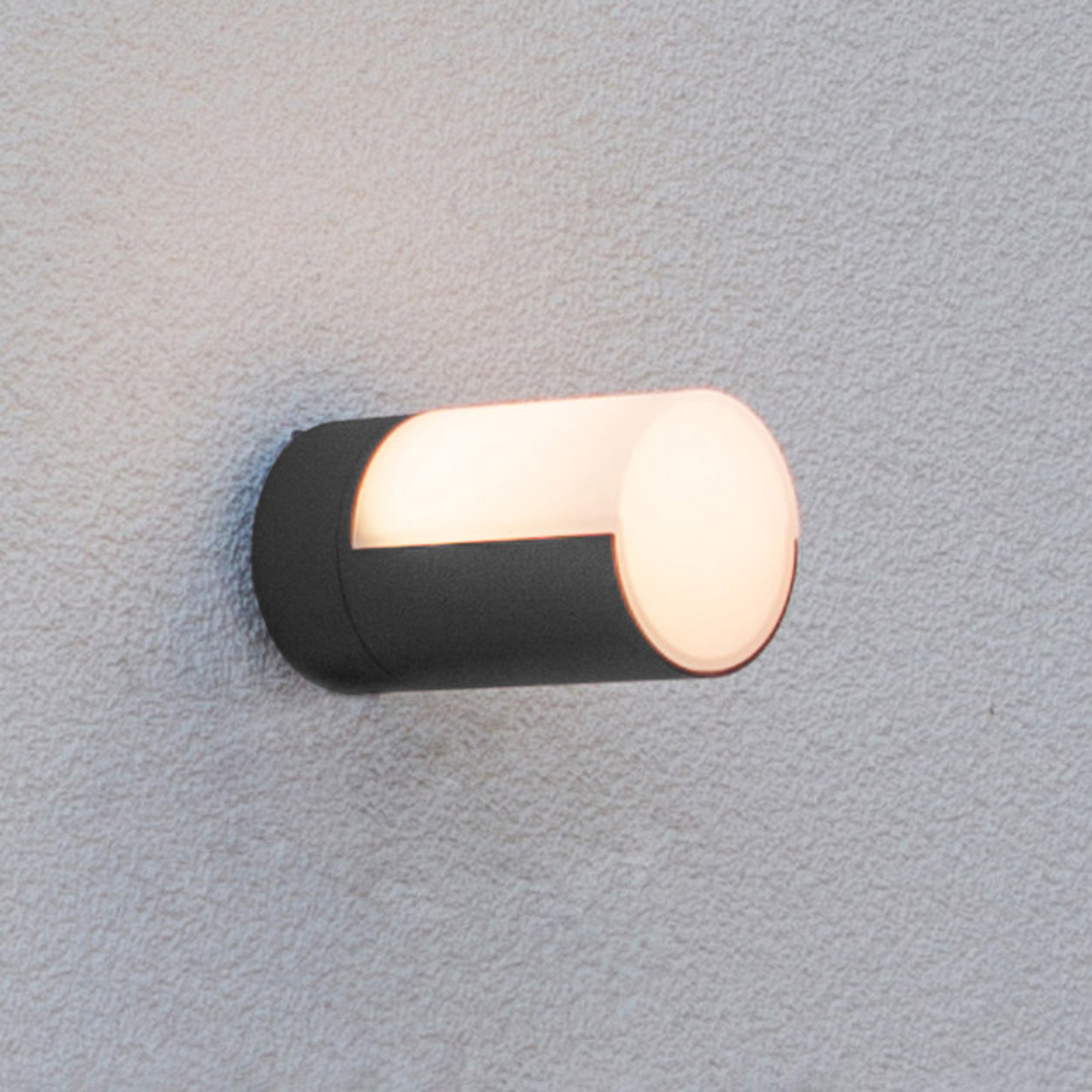 "Cyra" LED lauko sieninis šviestuvas, 1 žibintas, matinės juodos spalvos