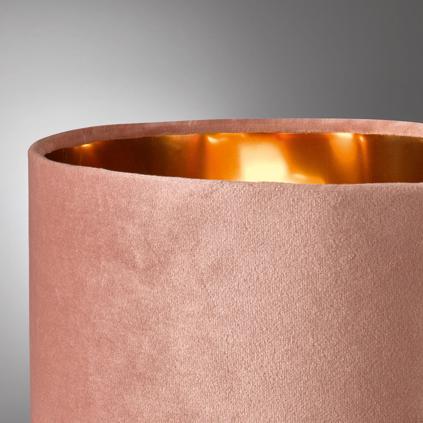 Lámpara de mesa Aura, terciopelo, alto 32 cm, rosa