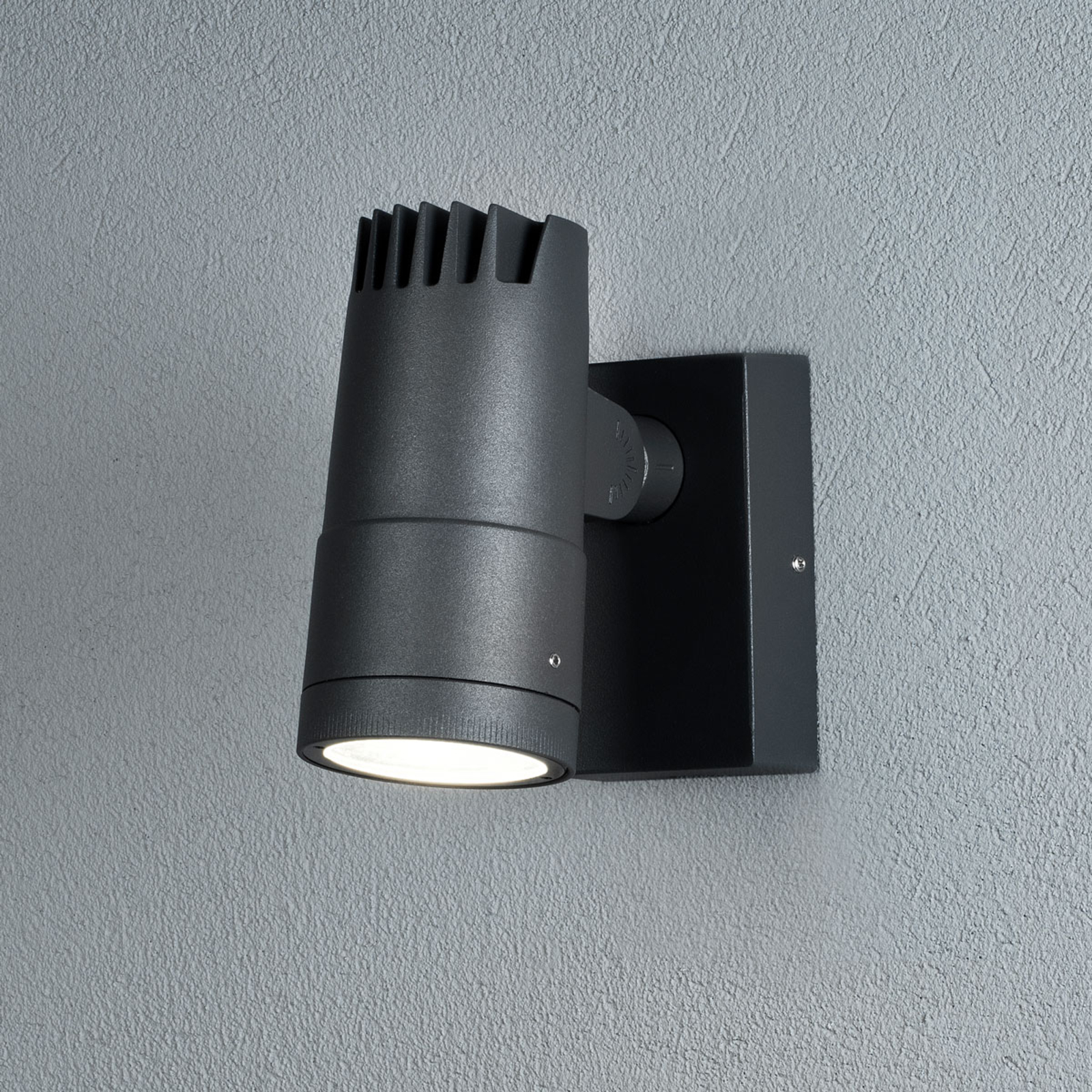 Konstmide Andria LED outdoor wall spotlight, aluminium, glass, 8 W, energy efficiency: A, W: 7 cm, H: 13.5 cm