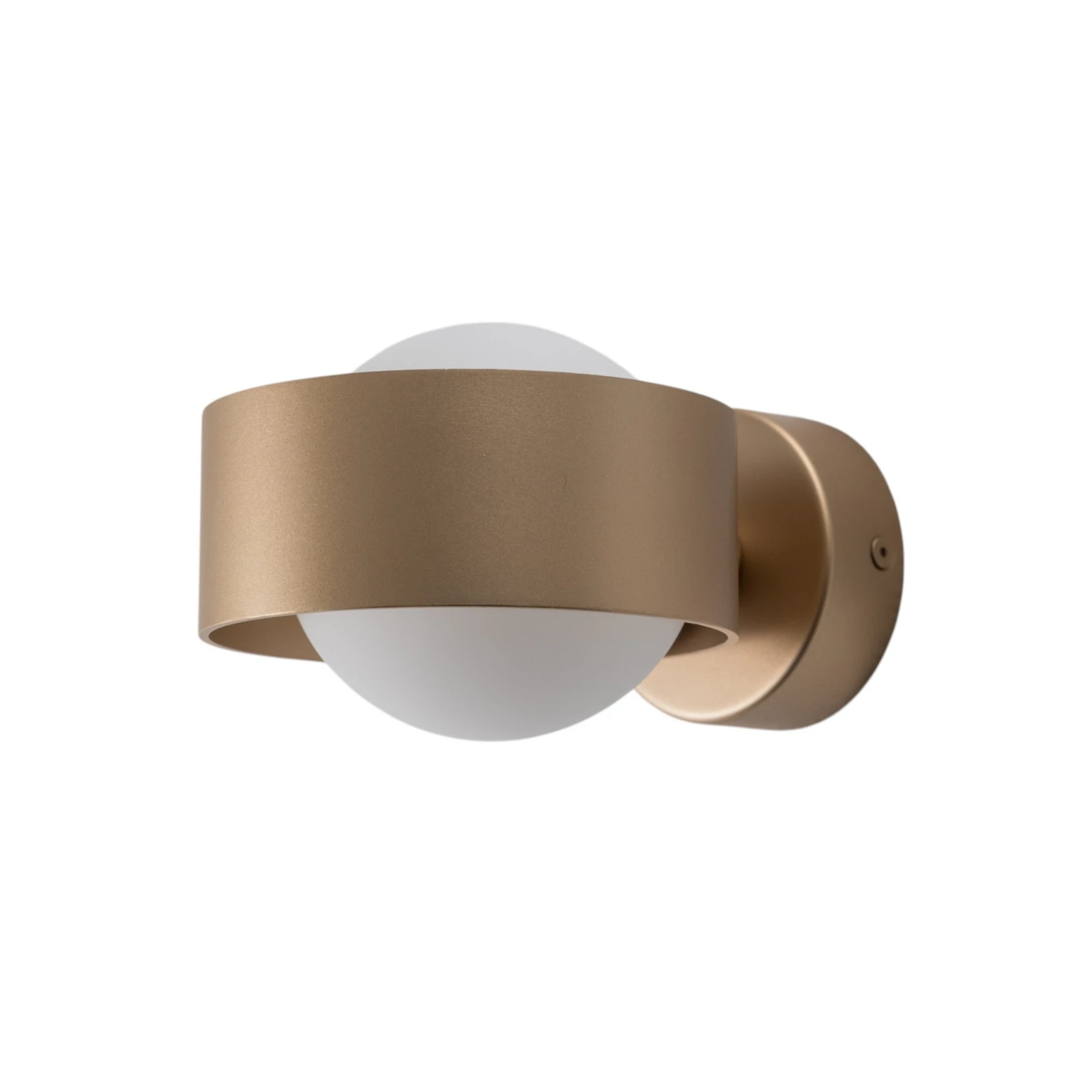 Aplique de pared Mado, cristal opalino/latón, 1 luz