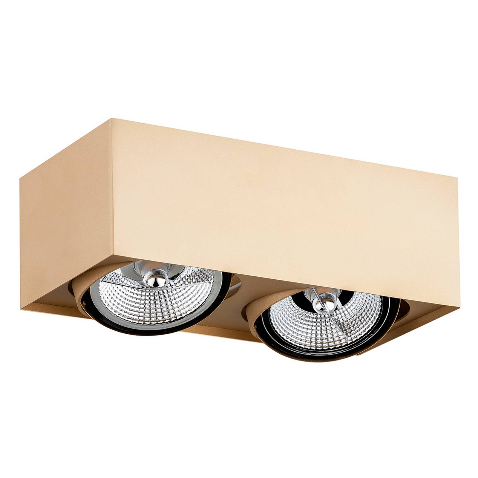 Deckenstrahler Riesta, gold, zweiflammig