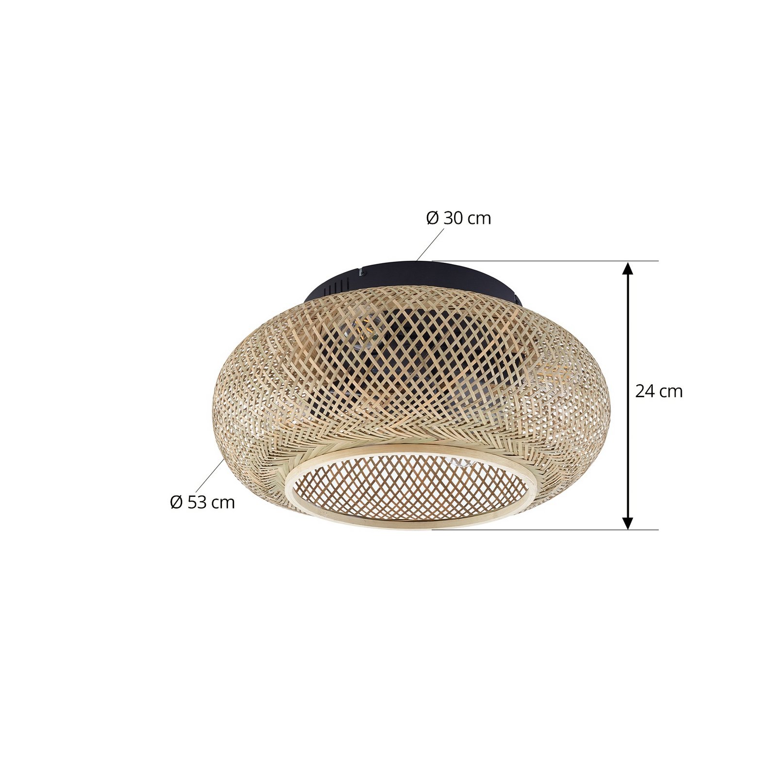 Wentylator sufitowy Cordie z lampką Ø 53 cm cichy DC - Lucande
