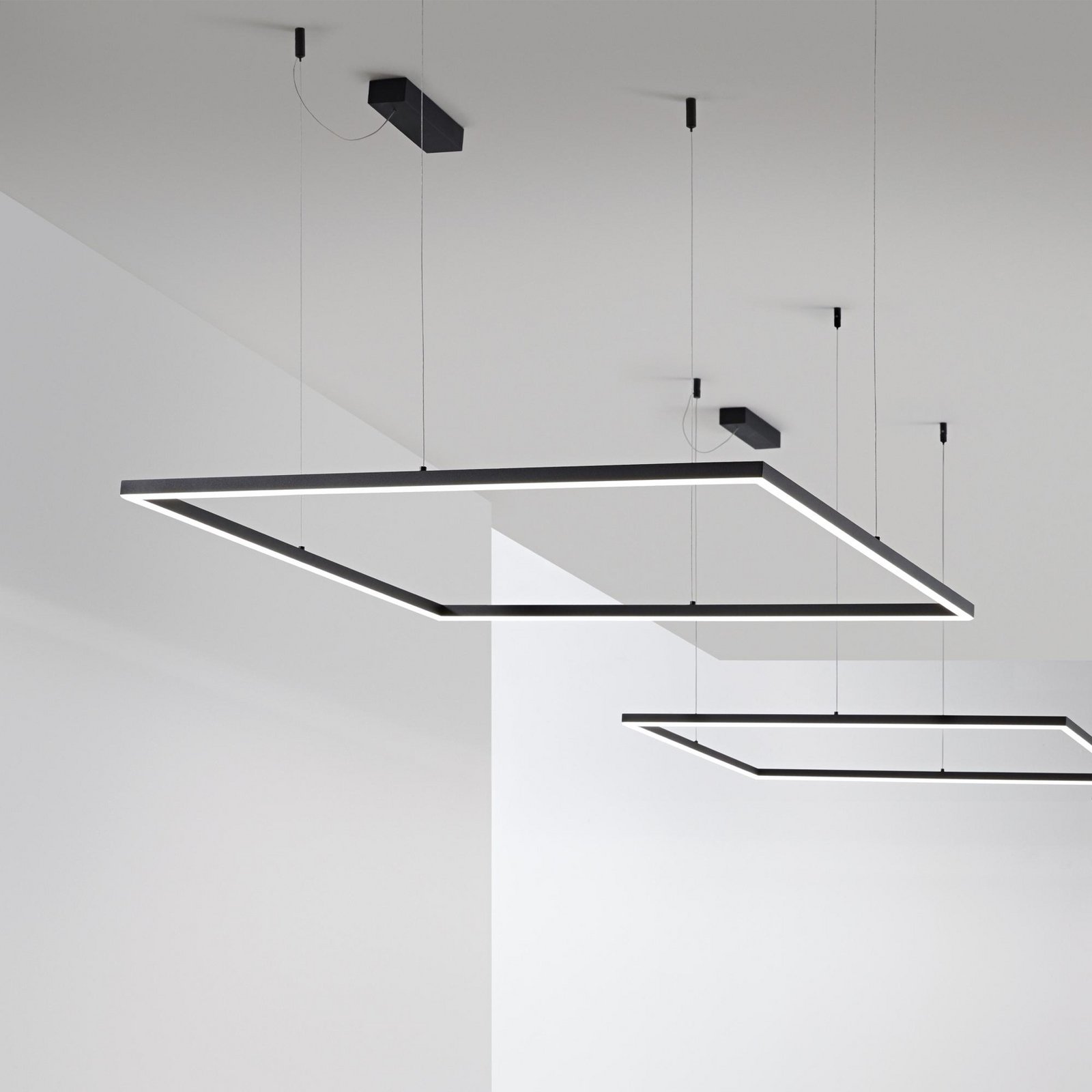 Ideal Lux LED-Pendel Oracle Slim 90 x 90 cm schwarz 3.000 K