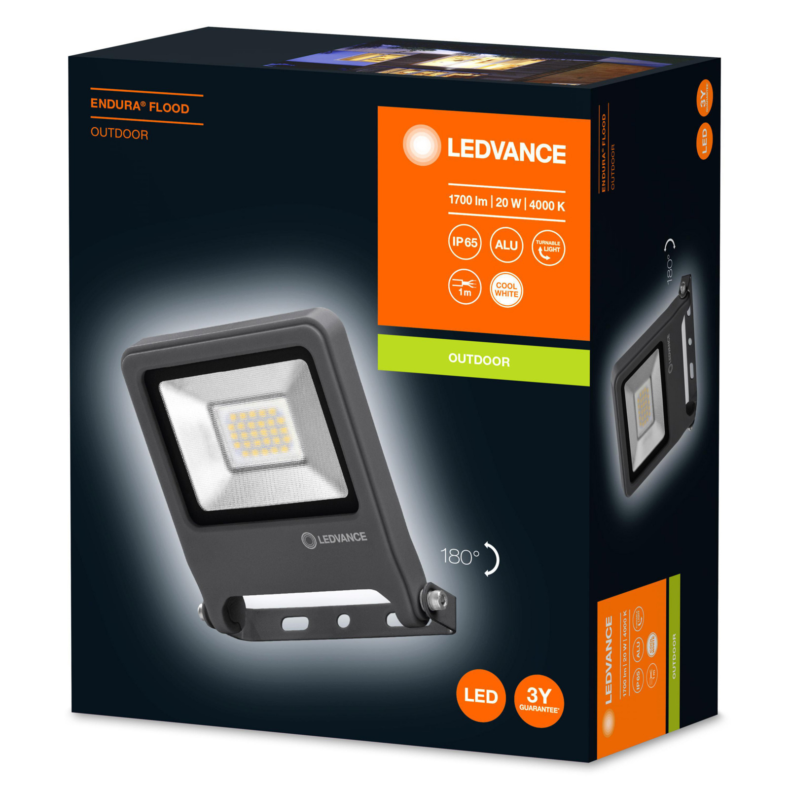 LEDVANCE Endura Flood outdoor spotlight 840 DG 20W