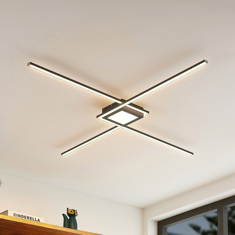 Lindby Ridia plafoniera LED, antracite