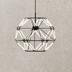 Suspension LED Euclide, noir, métal, largeur 35 cm