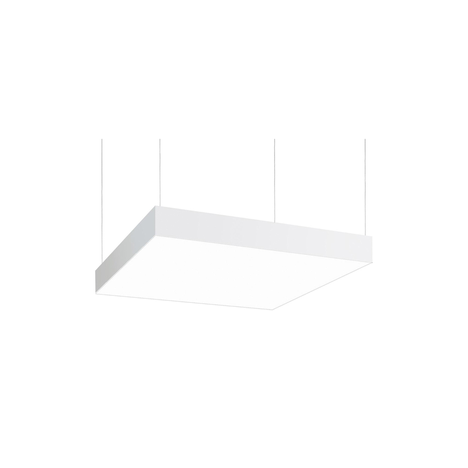 BRUMBERG LED závesné svietidlo Biro Square, DALI stmievateľné, biele, 3